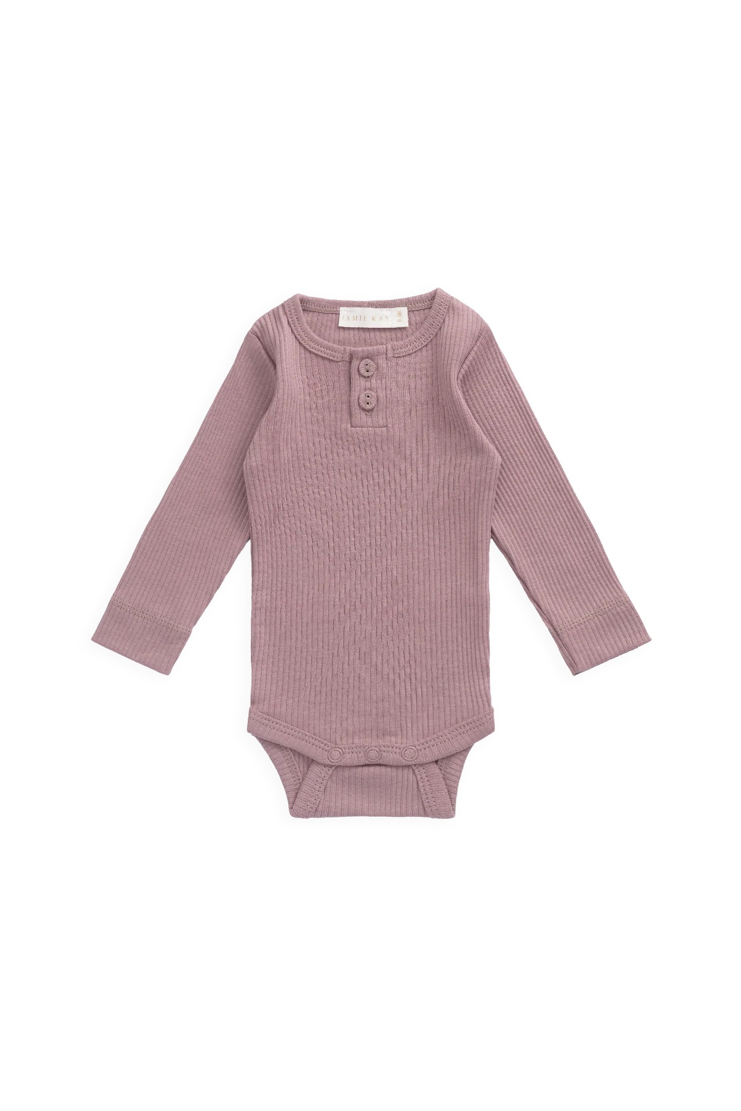 【預購】JAMIE KAY - Organic Cotton Modal Long Sleeve Bodysuit（Woodrose）