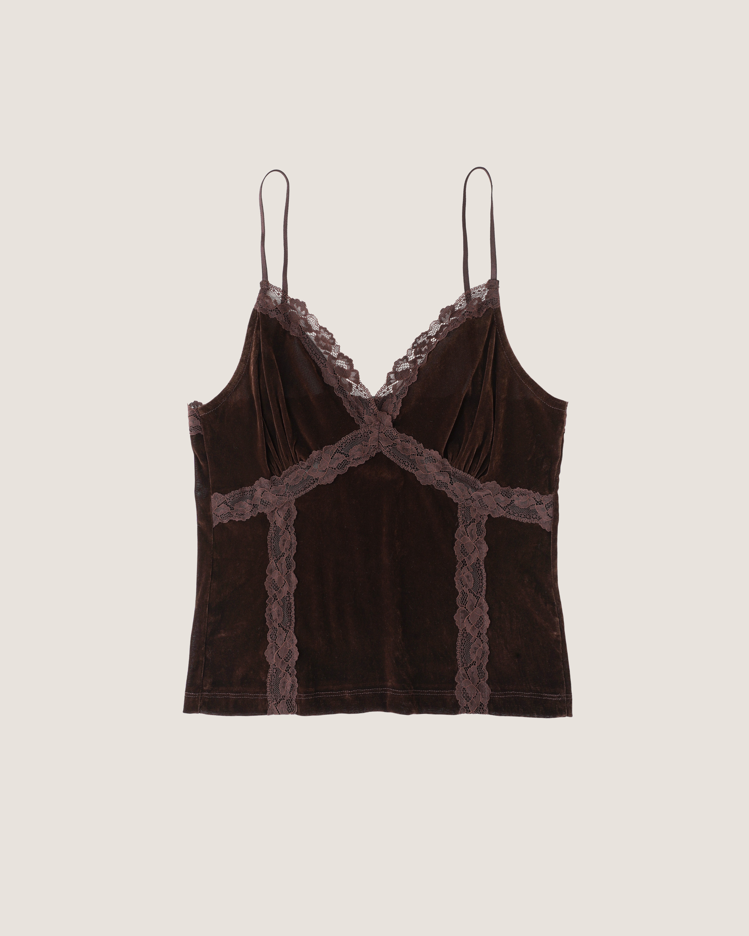 Roselle Lace Cami - Brown