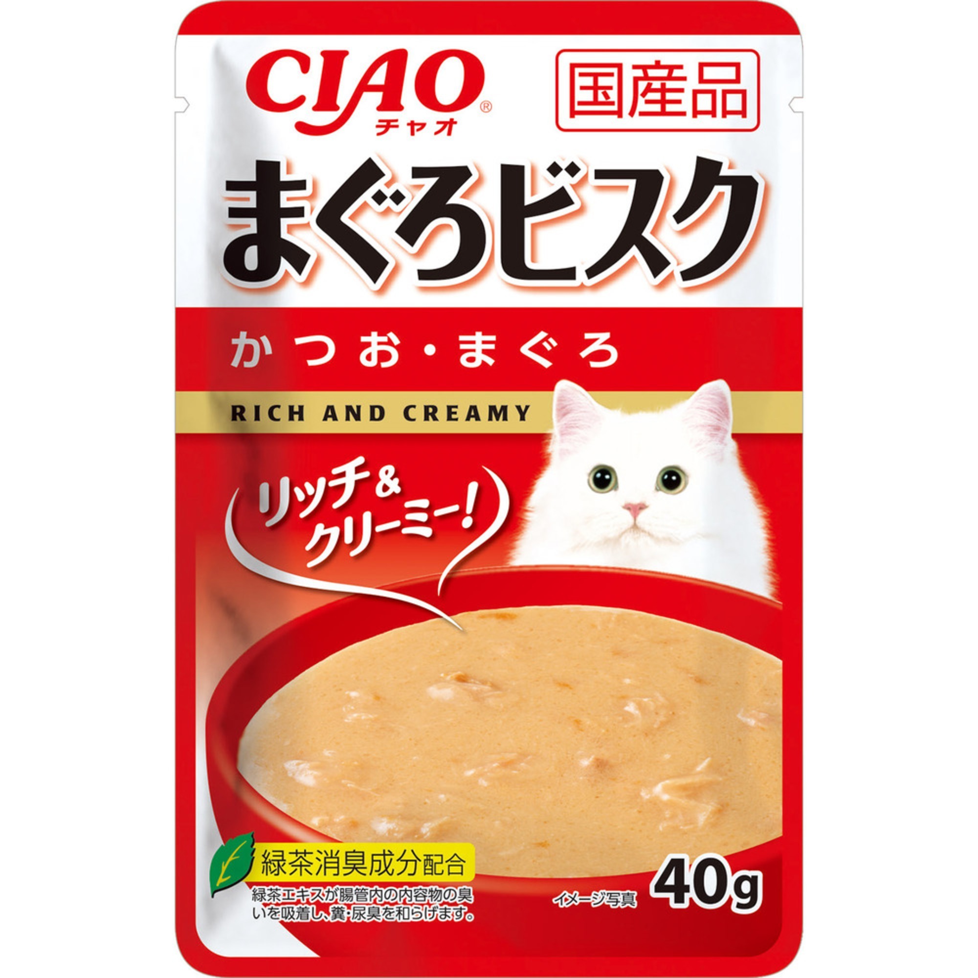 CIAO - 濃湯軟包 - 鰹魚+吞拿魚 40g (IC-356) (任選6件$64)
