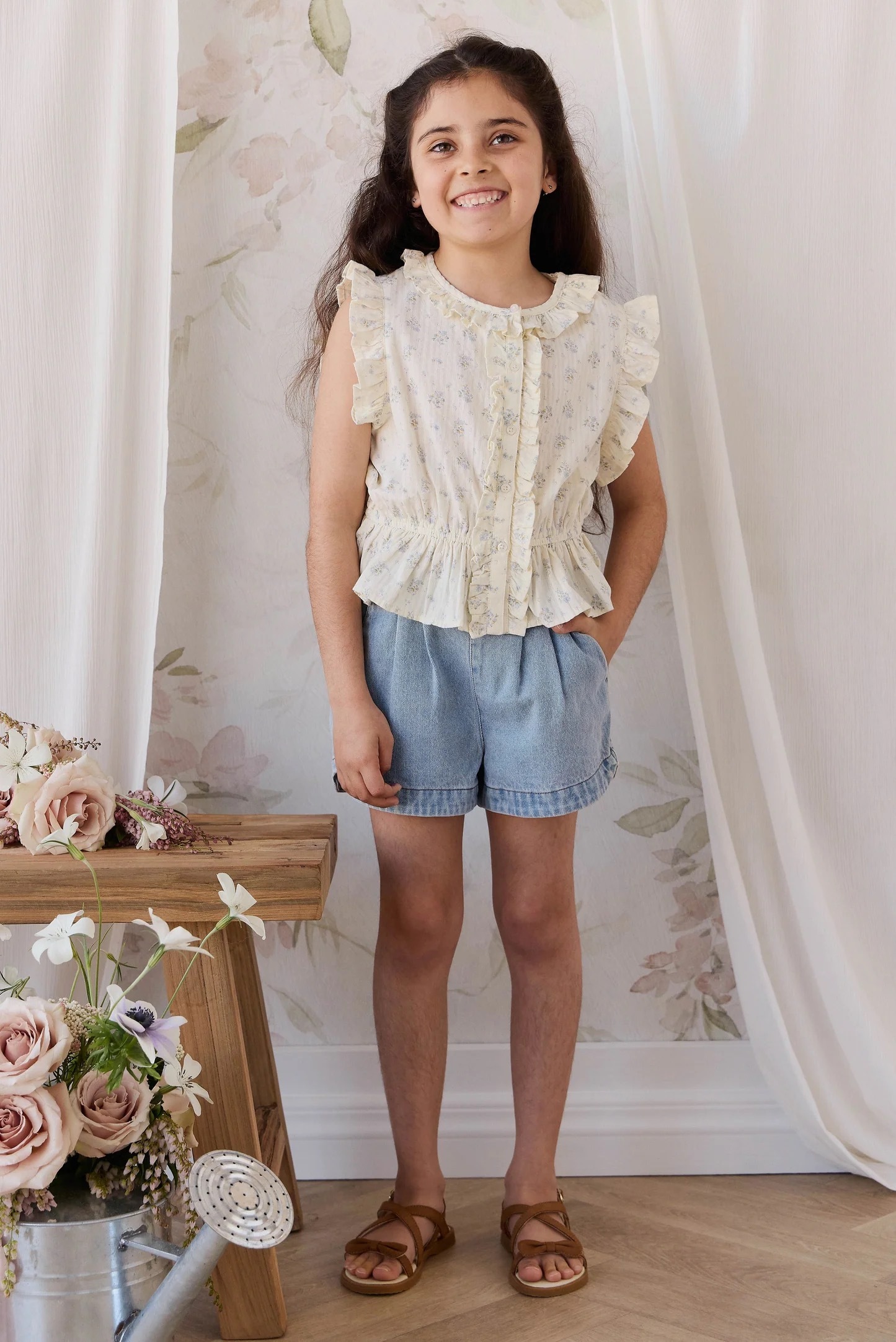 【預購】JAMIE KAY - Jardine Short（Light Wash）
