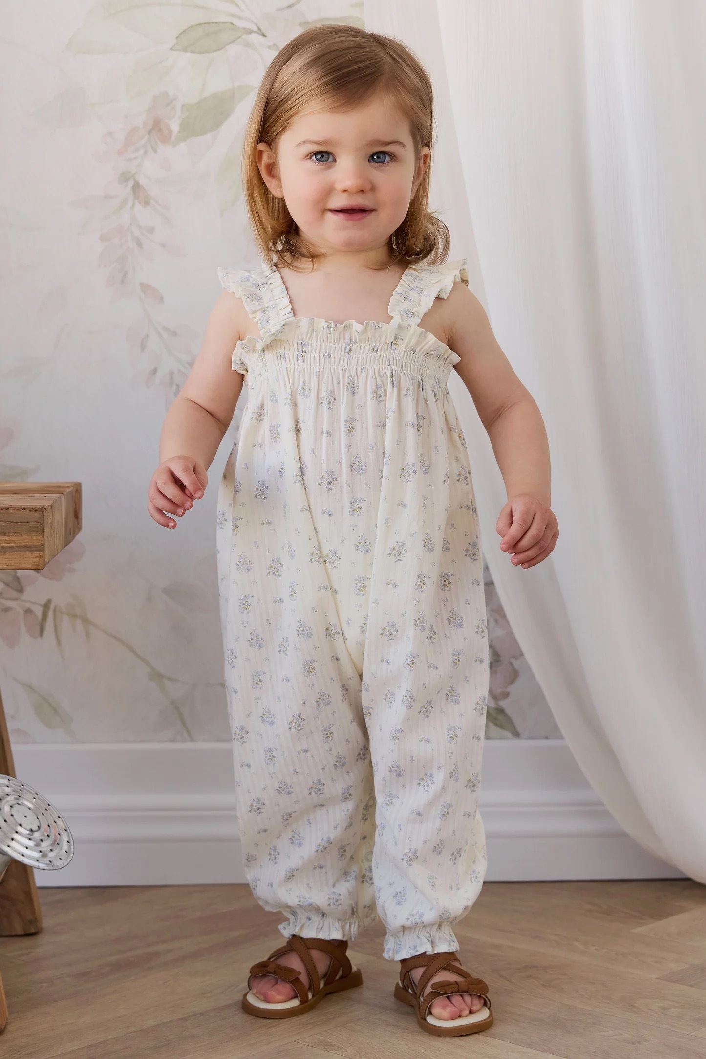 【預購】JAMIE KAY - Organic Cotton Catalina Playsuit（Justine Vanilla Sky）