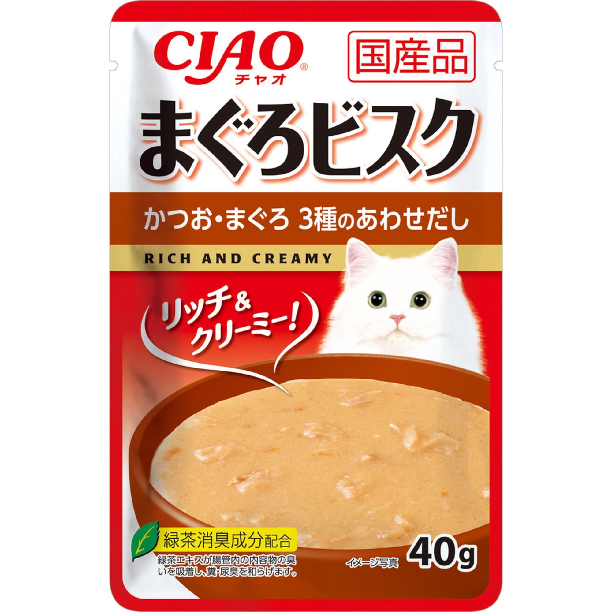 CIAO - 濃湯軟包 - 鰹魚+混合高湯 40g (IC-358) (任選6件$64)