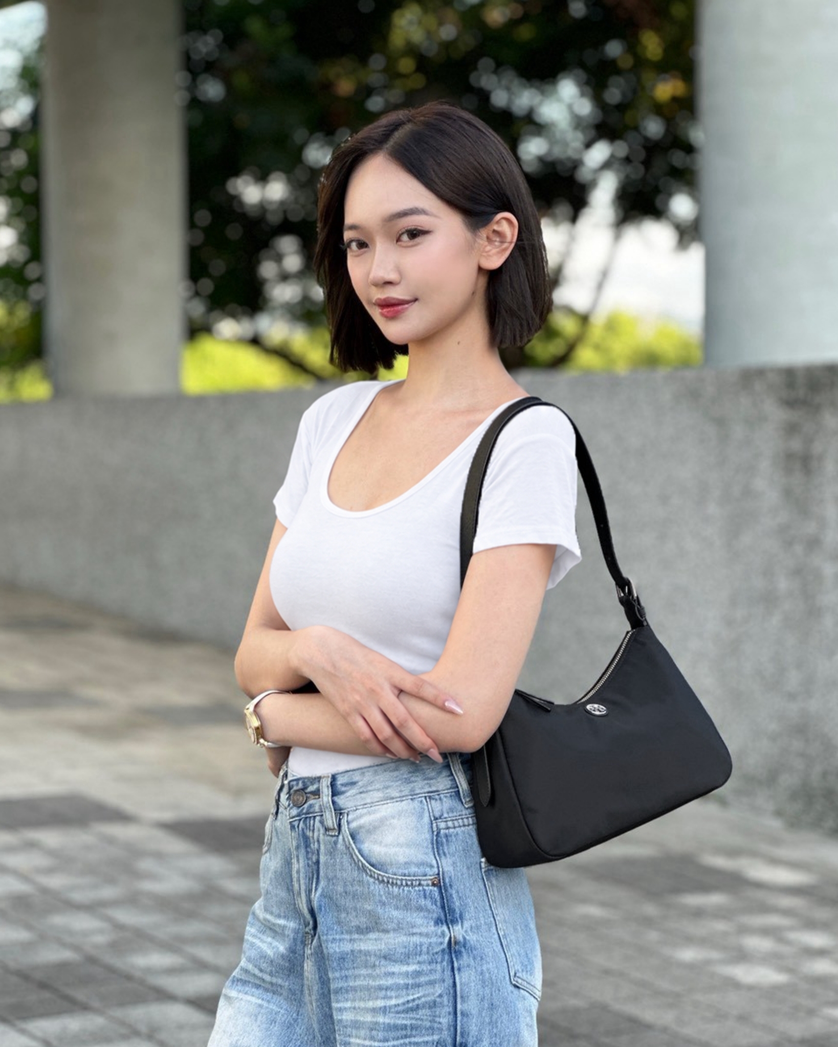 Tory Burch TB 尼龍 腋下包 肩背包 斜背包