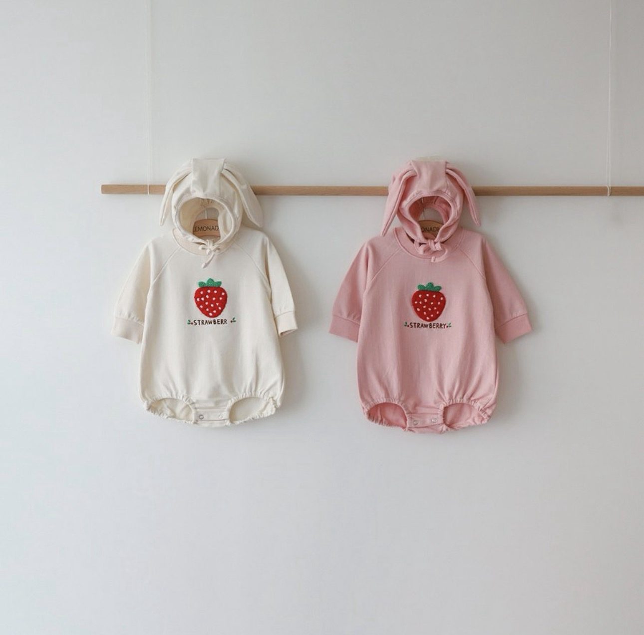 LEMONADE Strawberry Bunny Suit Set