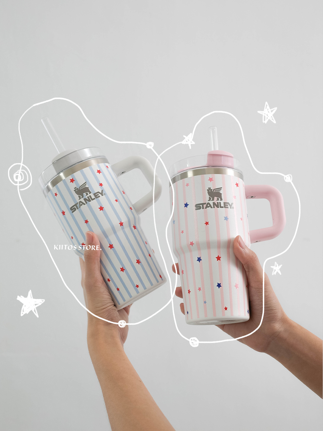 【預購】美國品牌 Stanley x Target 吸管杯 冰壩杯 條紋 星星