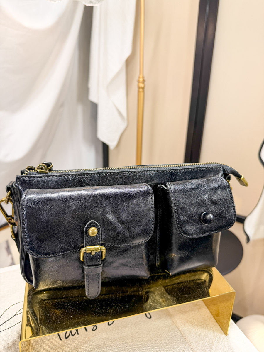 前兩袋．頭層牛皮 SHOULDER BAG（oil wax leather）【不設退換】