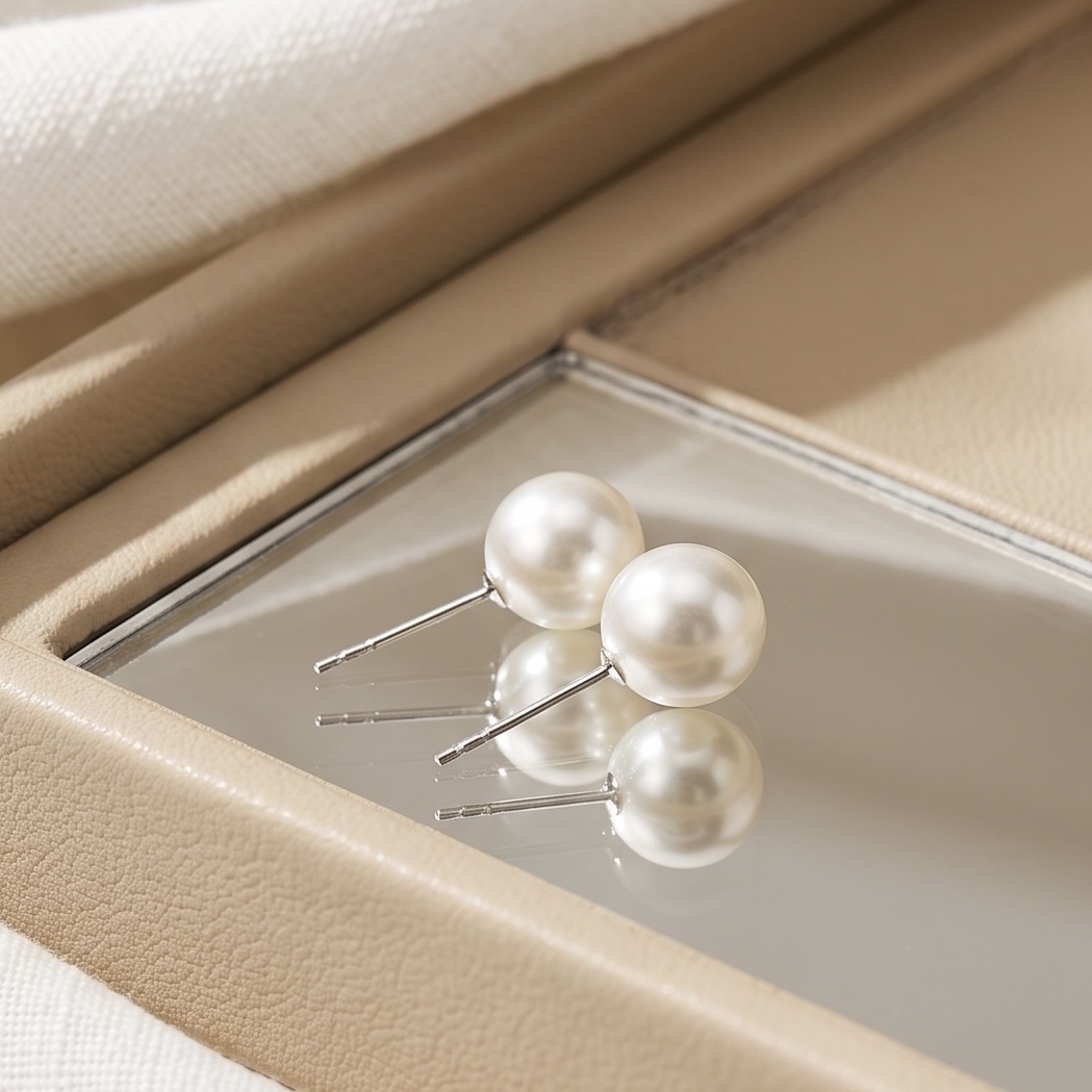 Japanese Akoya Pearl Earrings- non colour treated