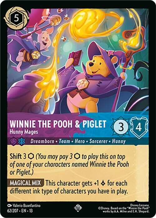 Attack of the Vine! - 62/207 Winnie the Pooh & Piglet - Hunny Mages SR