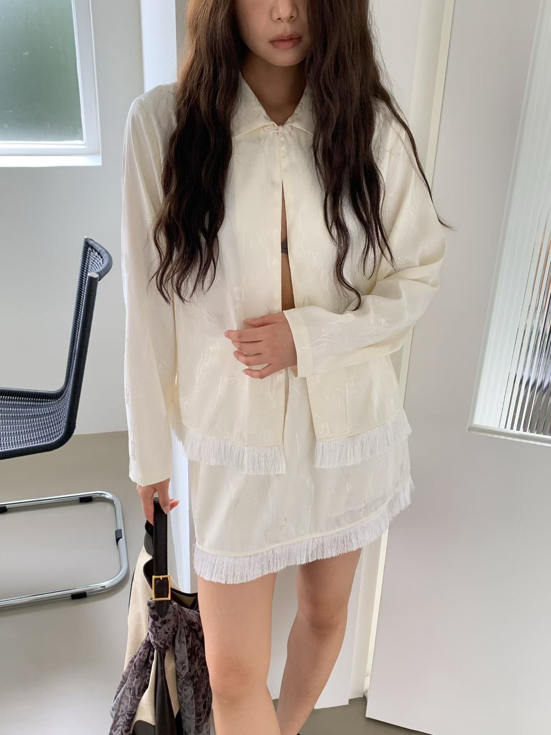 新中式流蘇襯衫 短裙(分售)