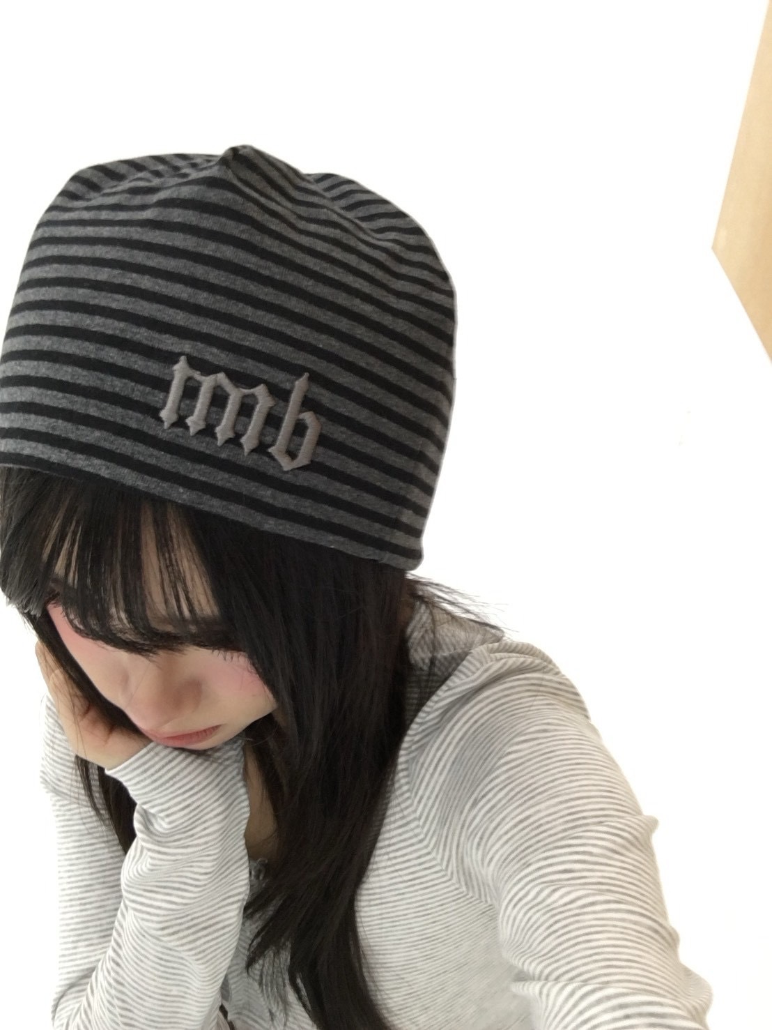 mmb刺繡條紋冷帽