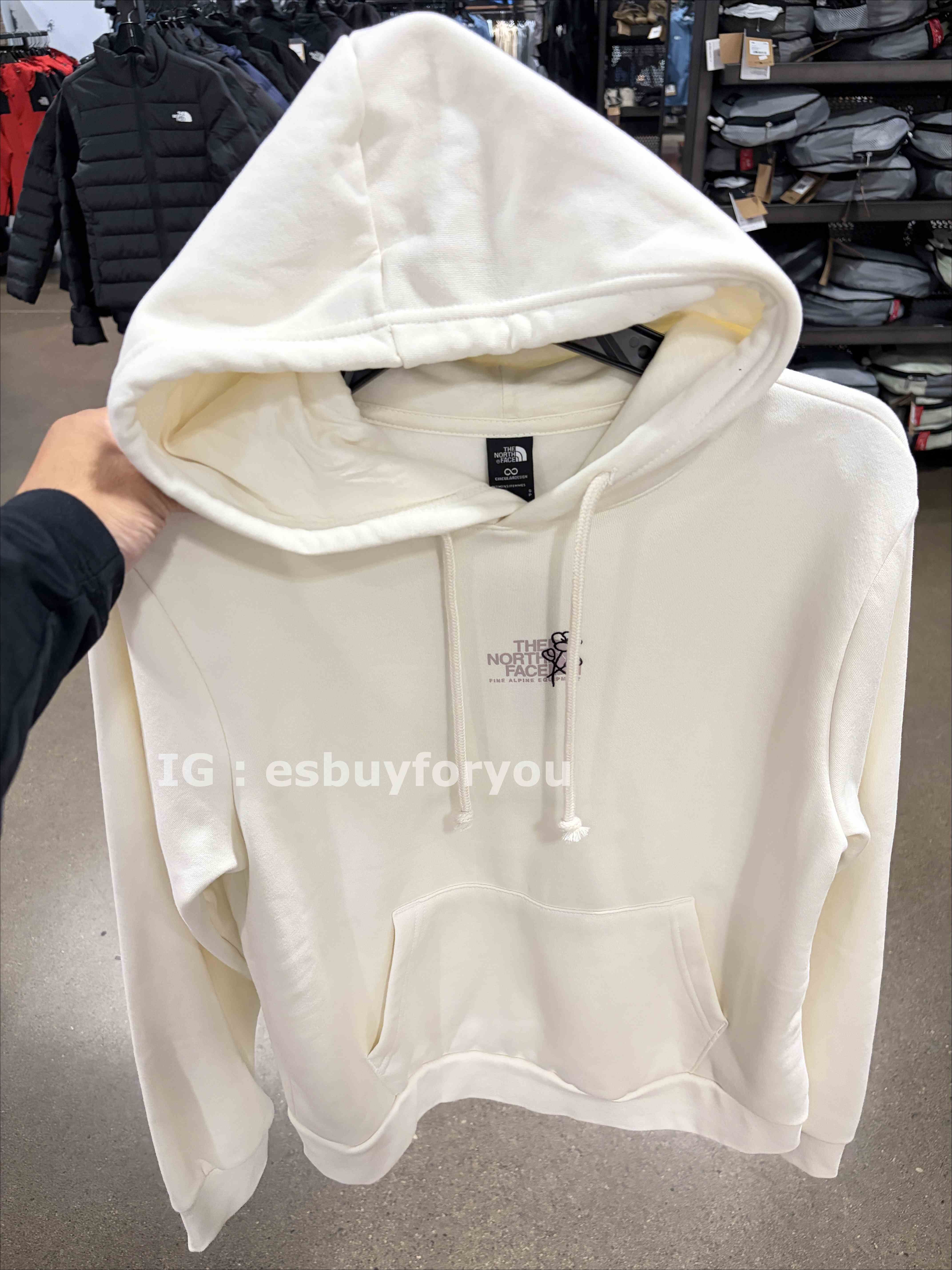 THE NORTH FACE 女大人 刺繡小花卉字樣 刷毛 帽TEE
