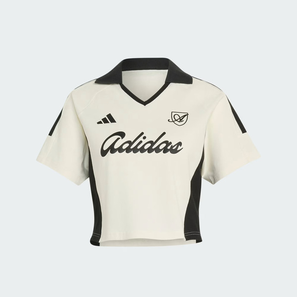 Adidas 愛迪達 Lux Tiro T KT2784 女 Polo衫 運動上衣 休閒短袖 短版 米白