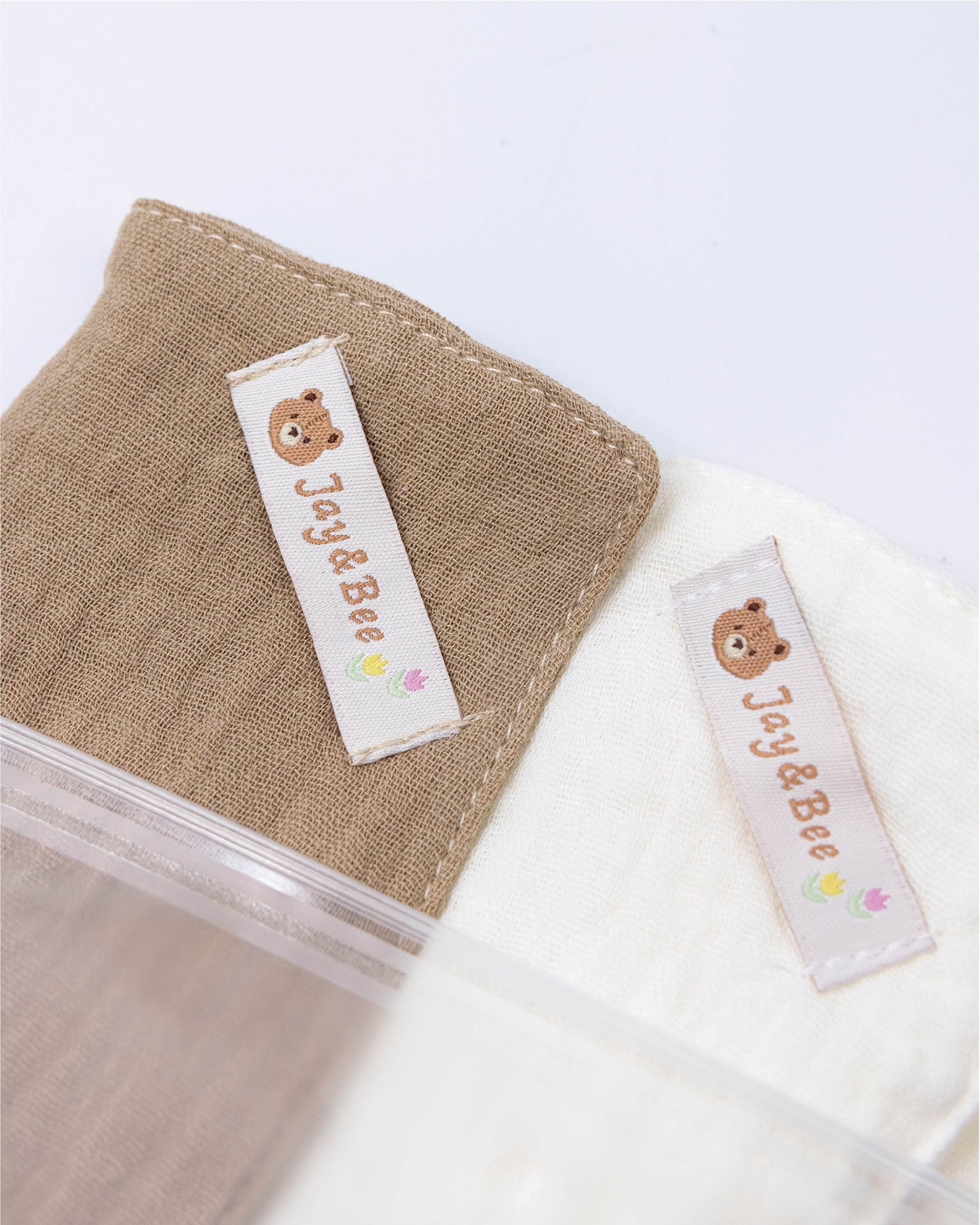 MIT可可牛奶純棉泡泡紗手帕(三入一組) (JB0581)