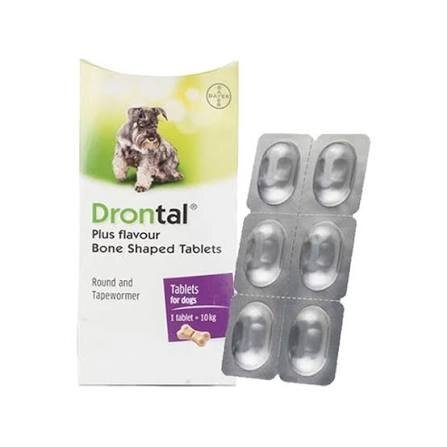 Bayer Drontal Plus Dewormer for Dogs – Pack of 6 Tablets