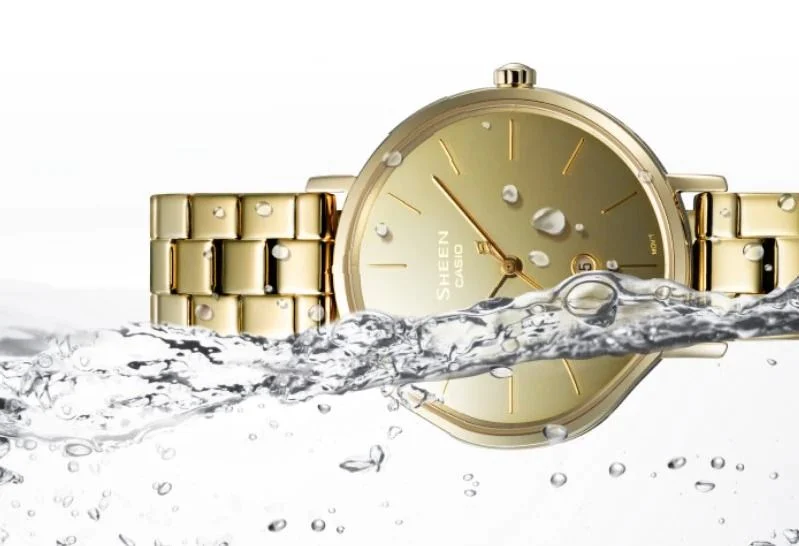 萬年鐘錶 - CASIO 卡西歐 Sheen 系列 簡約時尚鏡面女錶 SHE-4544G-9 錶徑34MM