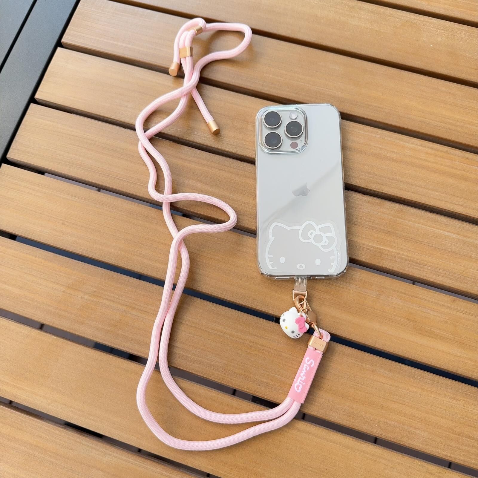 24097 Sanrio Hello Kitty x Garmma 手機繩 長 大面透明