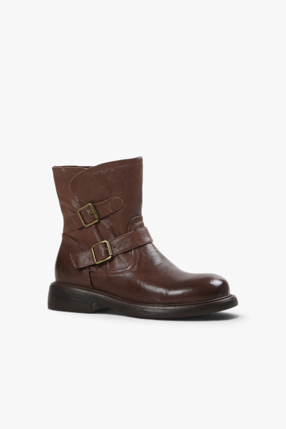 The 2 Buckles 雙釦皮革工裝短靴
