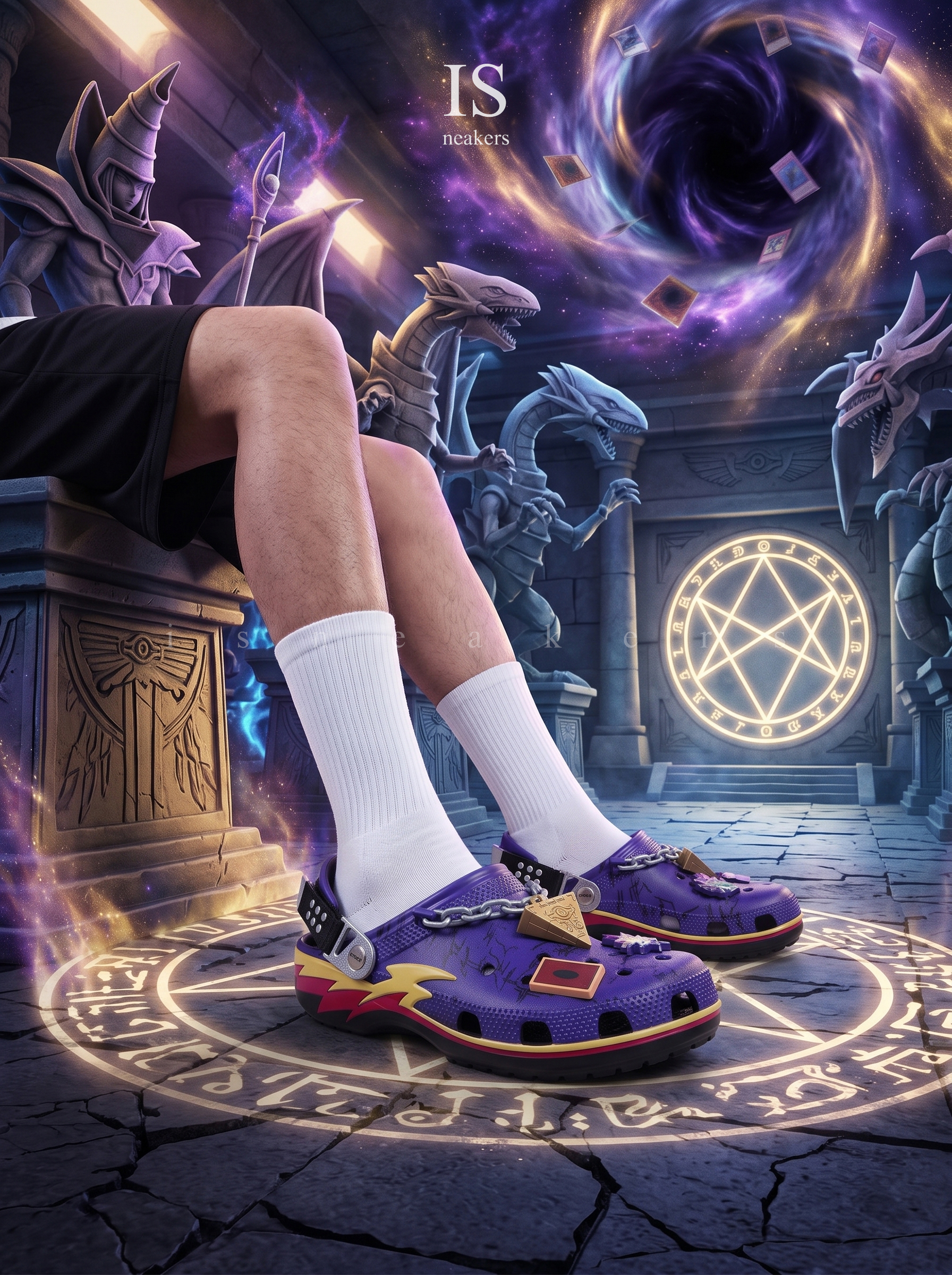 iSNEAKERS｜遊戲王 x Crocs Classic Clog "Purple" 紫色 夜見 213589-90H