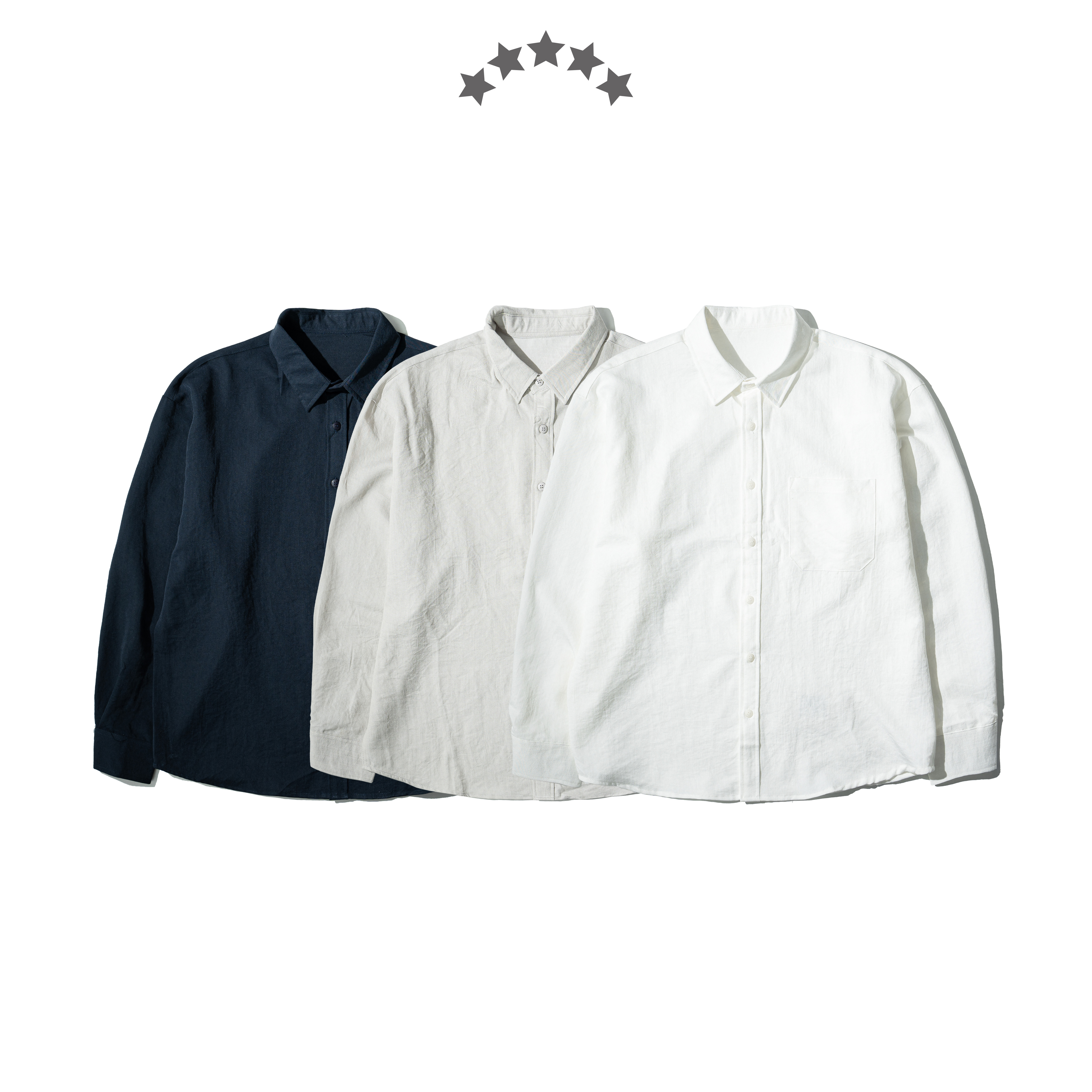 Linen Blend Easy LS Shirt 混紡棉麻 長袖襯衫 [O-6220]