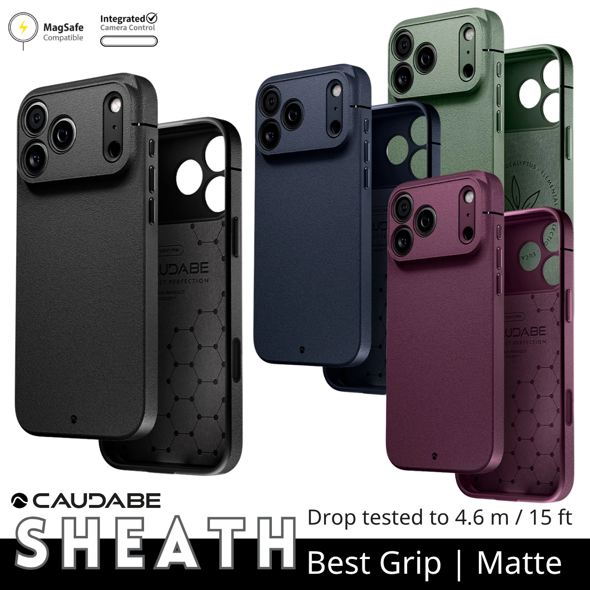 【美國Caudabe】 Sheath (精準包鏡頭)-iPhone 18 Pro Max