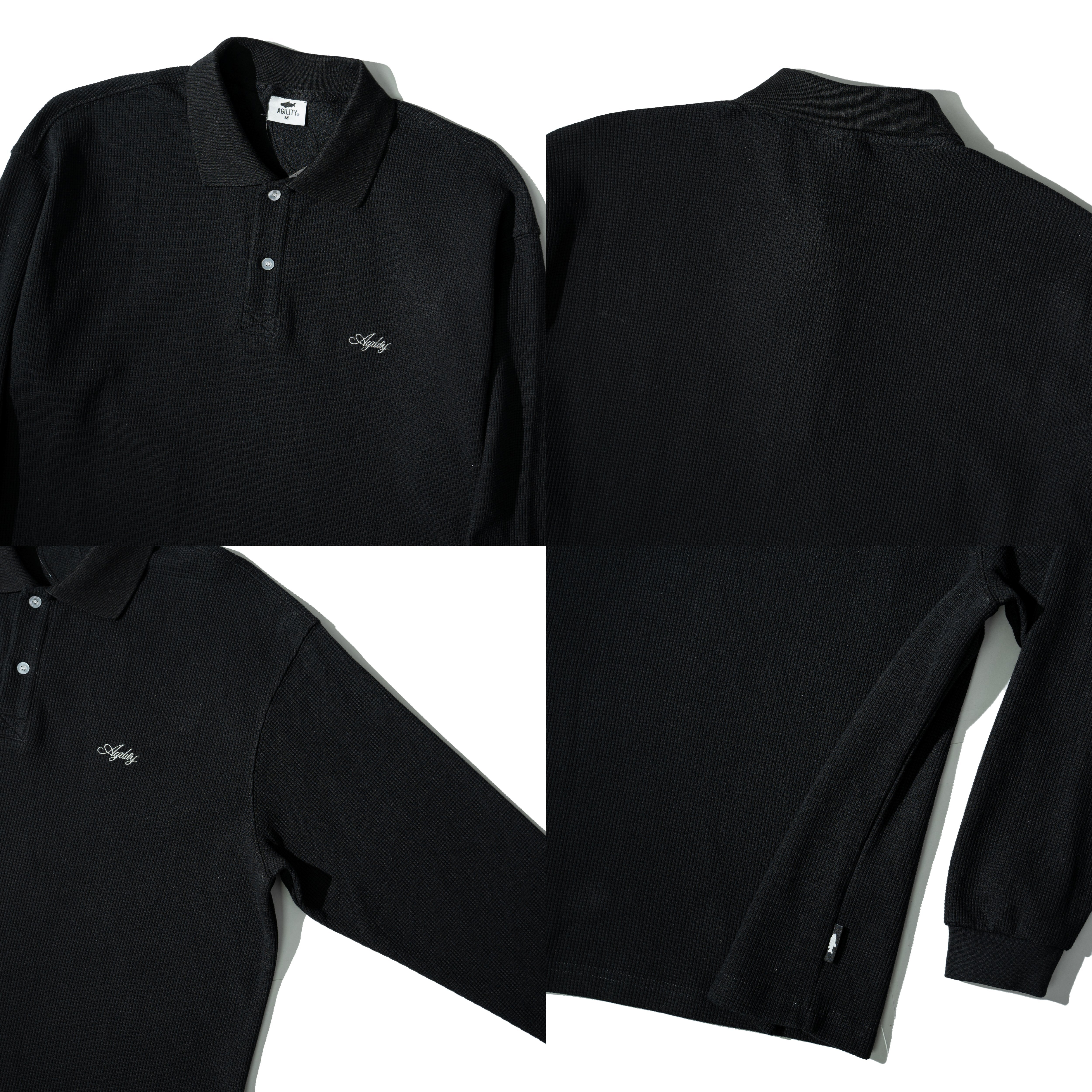 AGILITY Waffle Polo LS Shirt 華夫格 草寫刺繡 長袖Polo衫 [WFL-26]