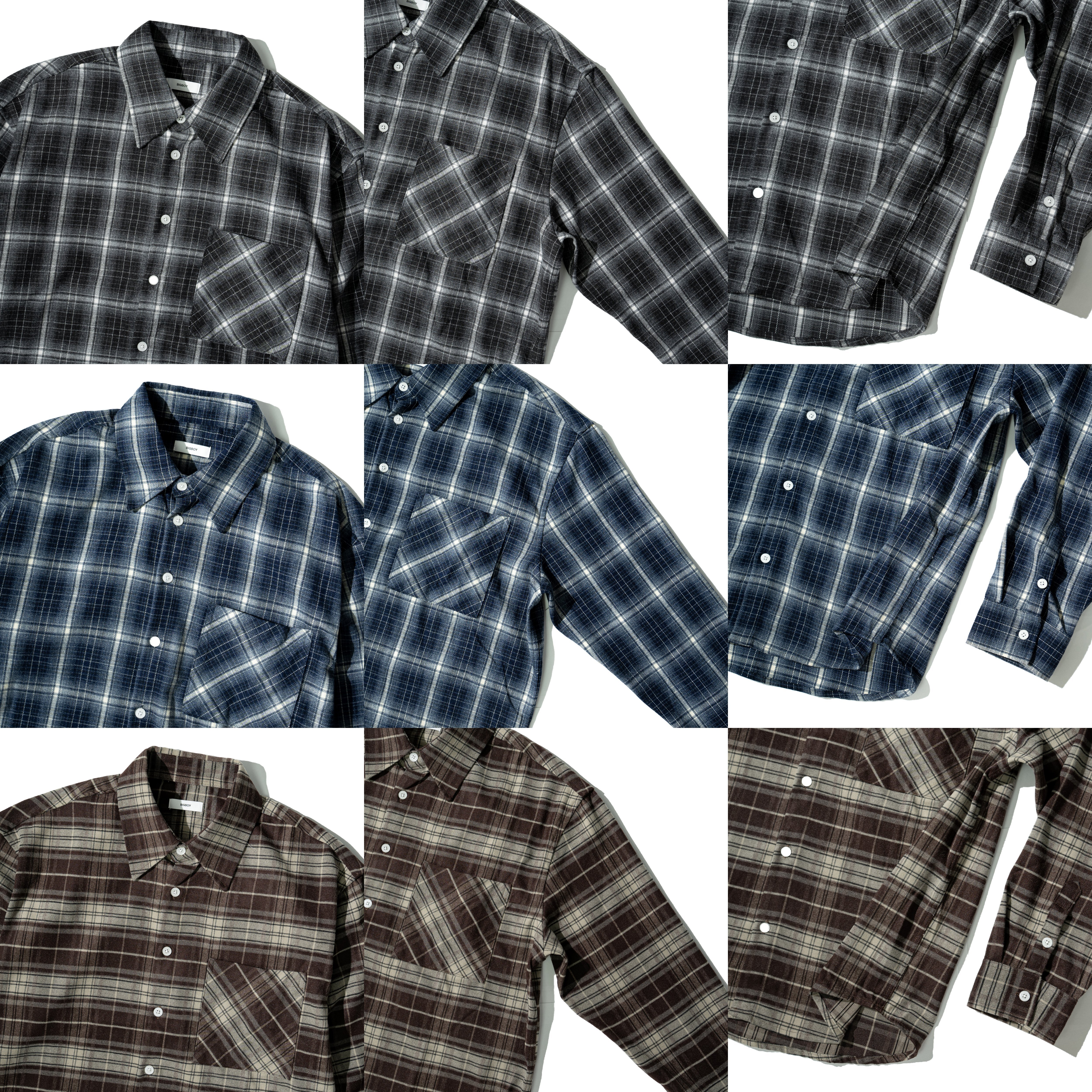 Flannel Plaid LS Shirts 法蘭絨格紋 長袖襯衫 [B-2675]