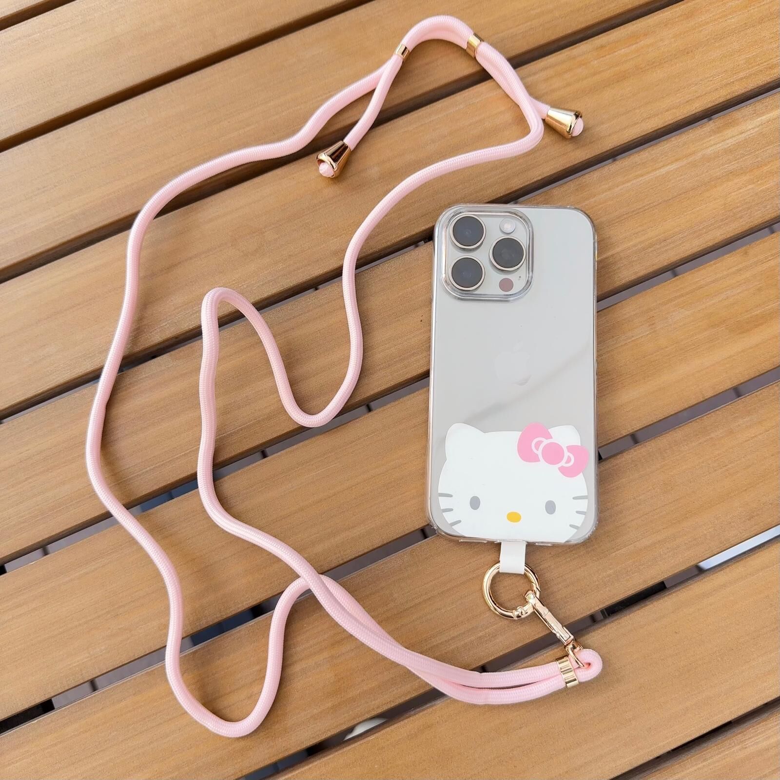 24097 Sanrio Hello Kitty x Garmma 手機繩 長 大面白色
