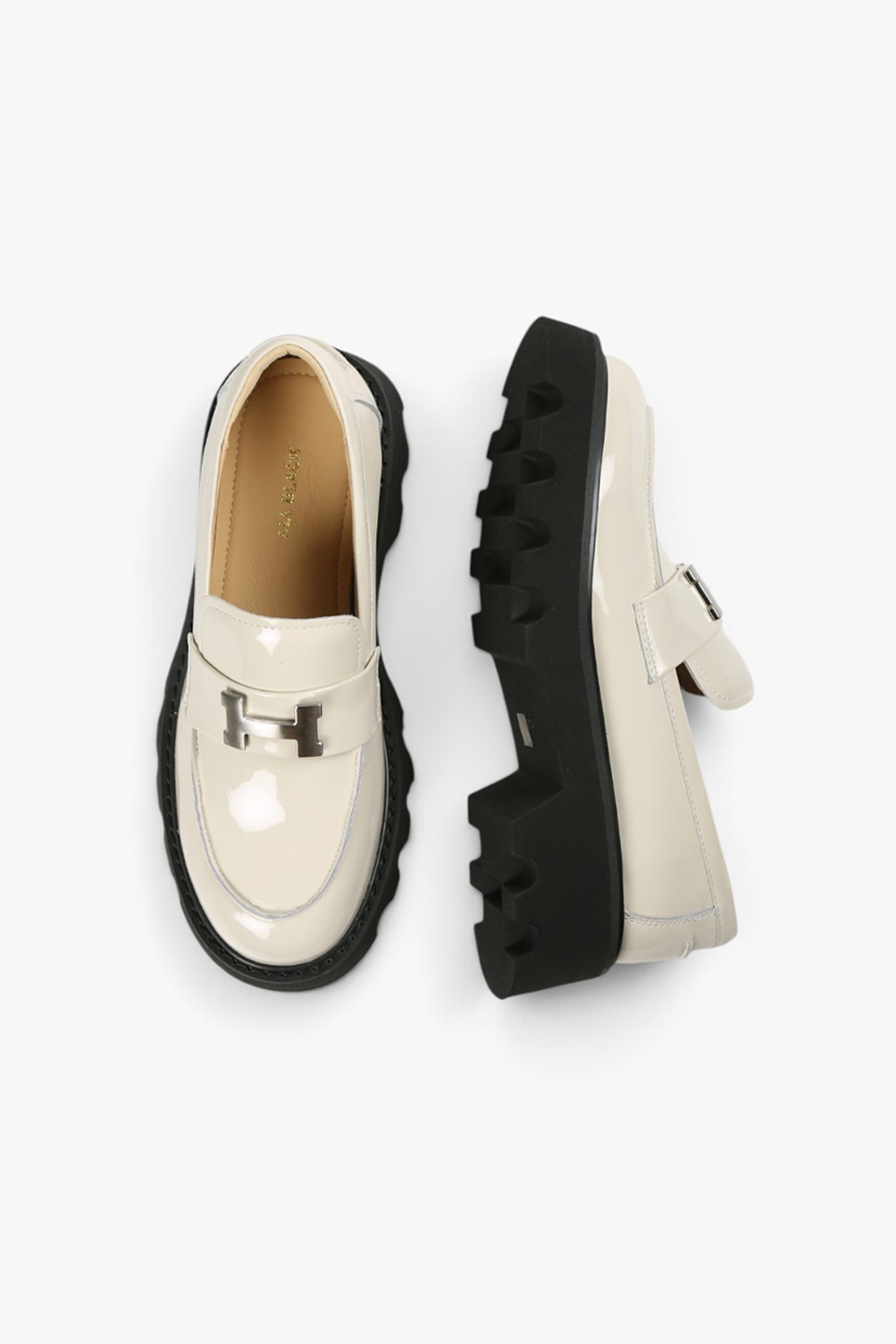 H Loafer 漆面厚底樂福鞋