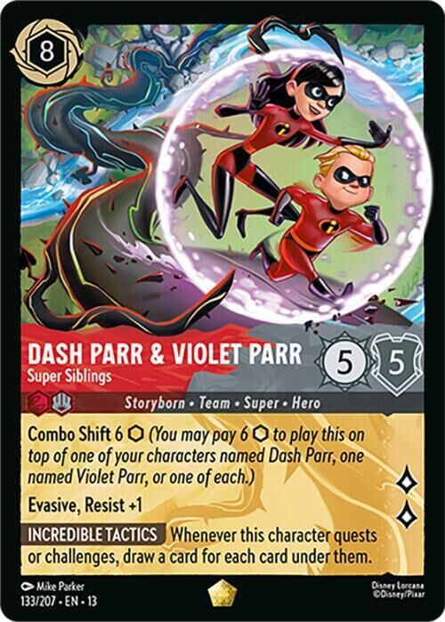 Attack of the Vine! - 133/207 Dash Parr & Violet Parr - Super Siblings L