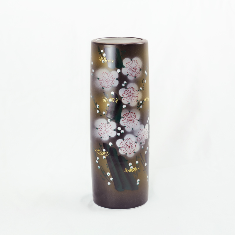 九谷燒 金箔梅花 8號花瓶