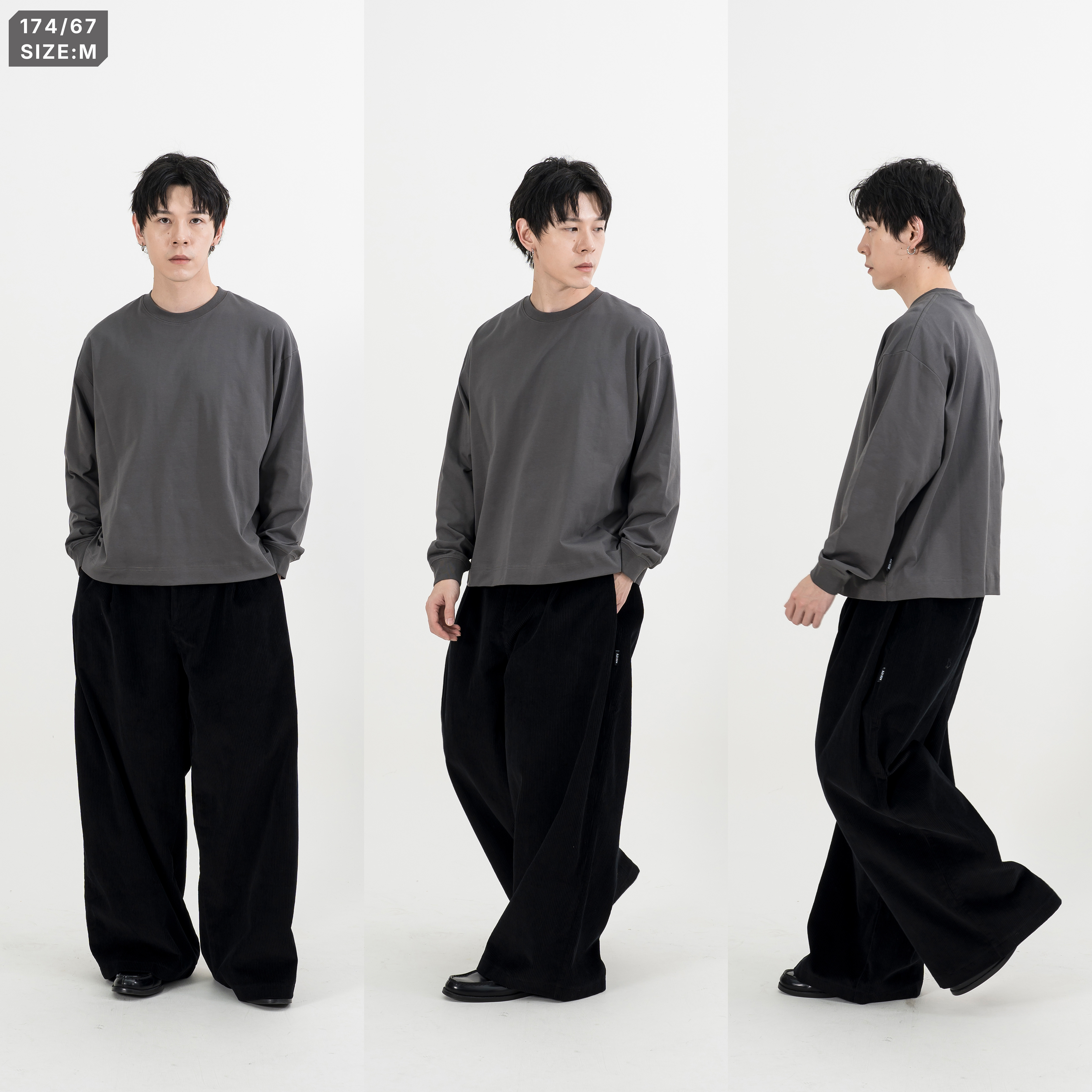 AGILITY Corduroy Wide Leg Pants 燈芯絨 打褶 闊腿長褲 [NP8]