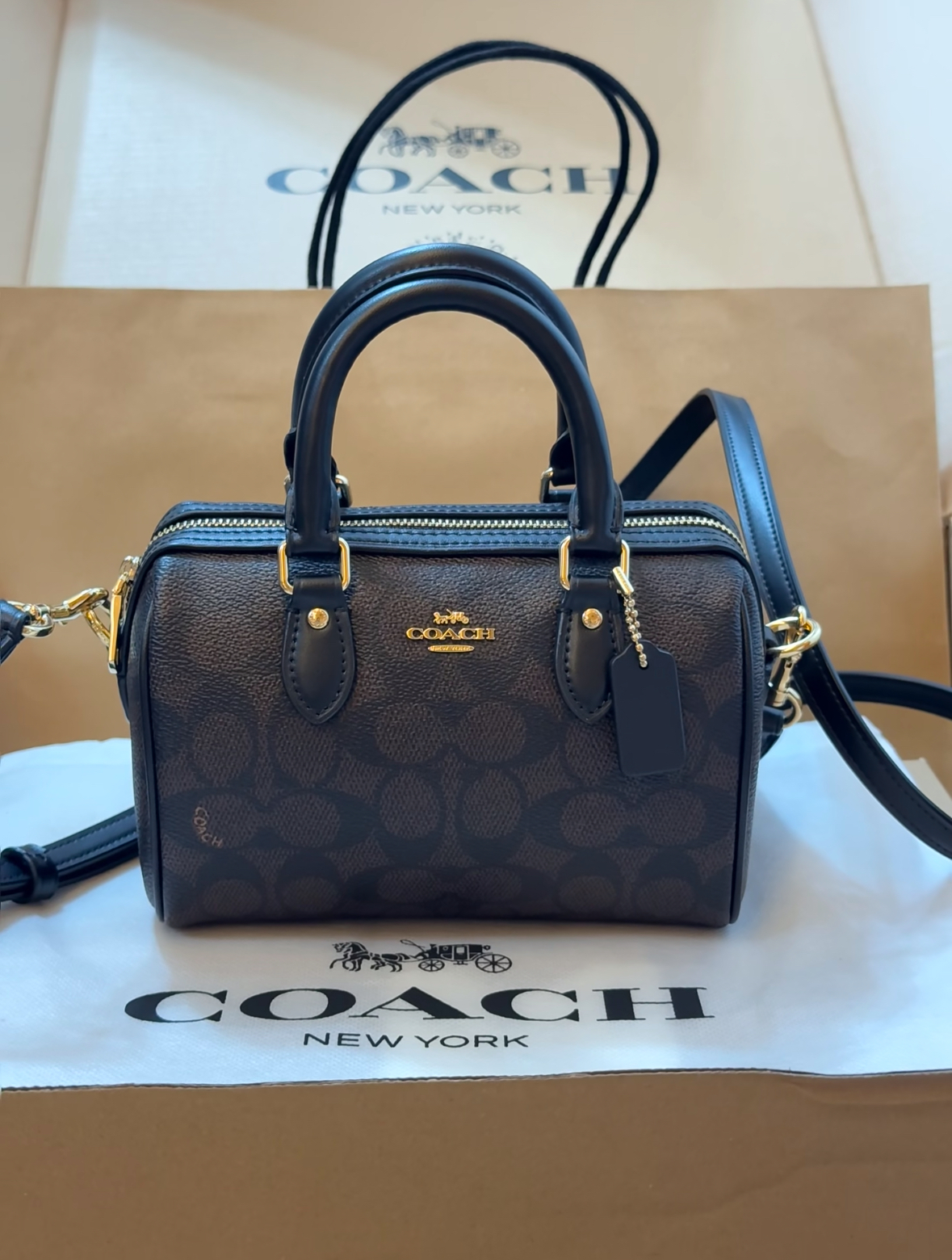 【預購】Coach N091159 Mini Rowan Loved Leather 兩用手提包
