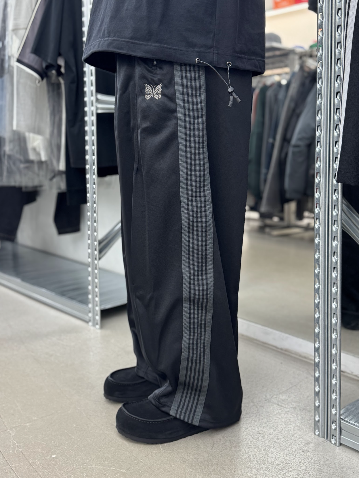 Needles Beaver H.D. Track Pants Poly Smooth - Black | SX1582