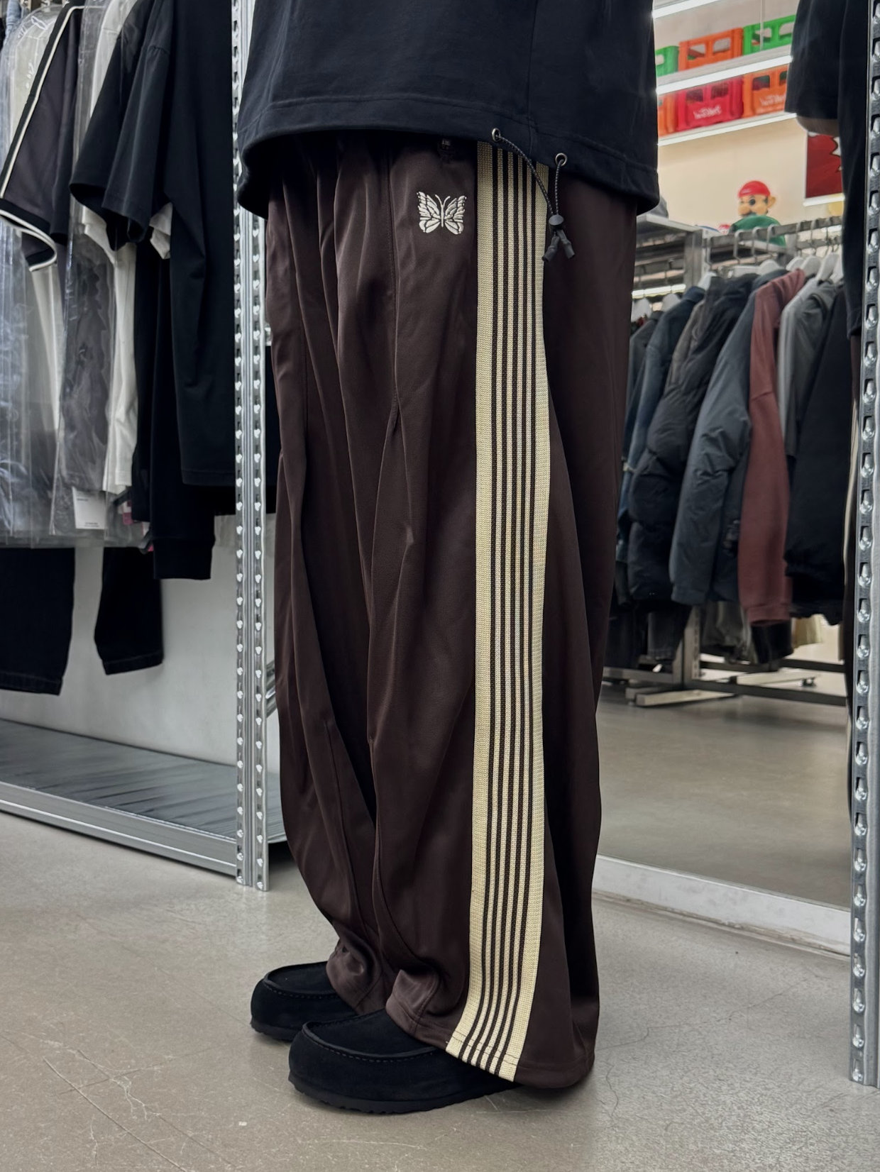 Needles Beaver H.D. Track Pants Poly Smooth - Brown | SX1582