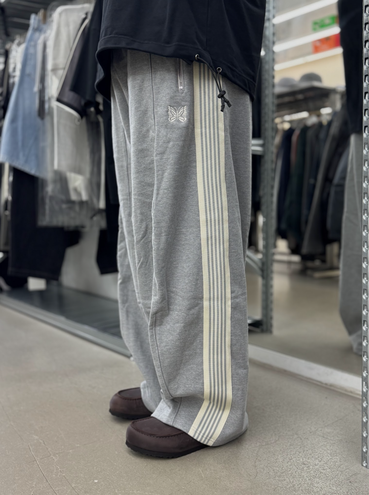 Needles x LHP HD Track Pants Cotton Jersey  - Grey| SX1530