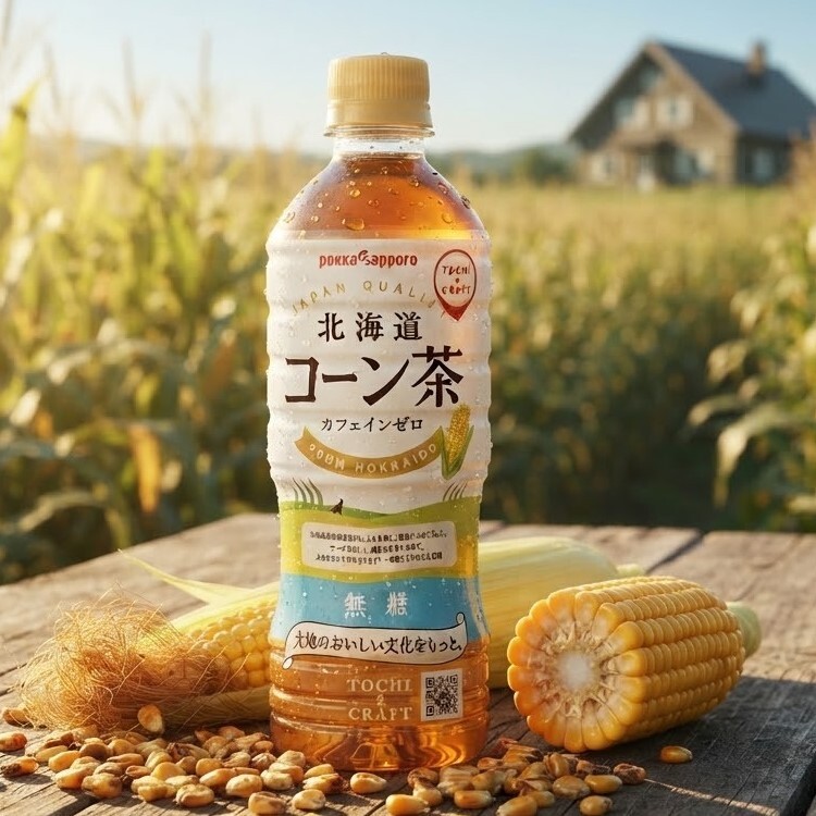 日本 POKKA 北海道玉米風味茶 525ml