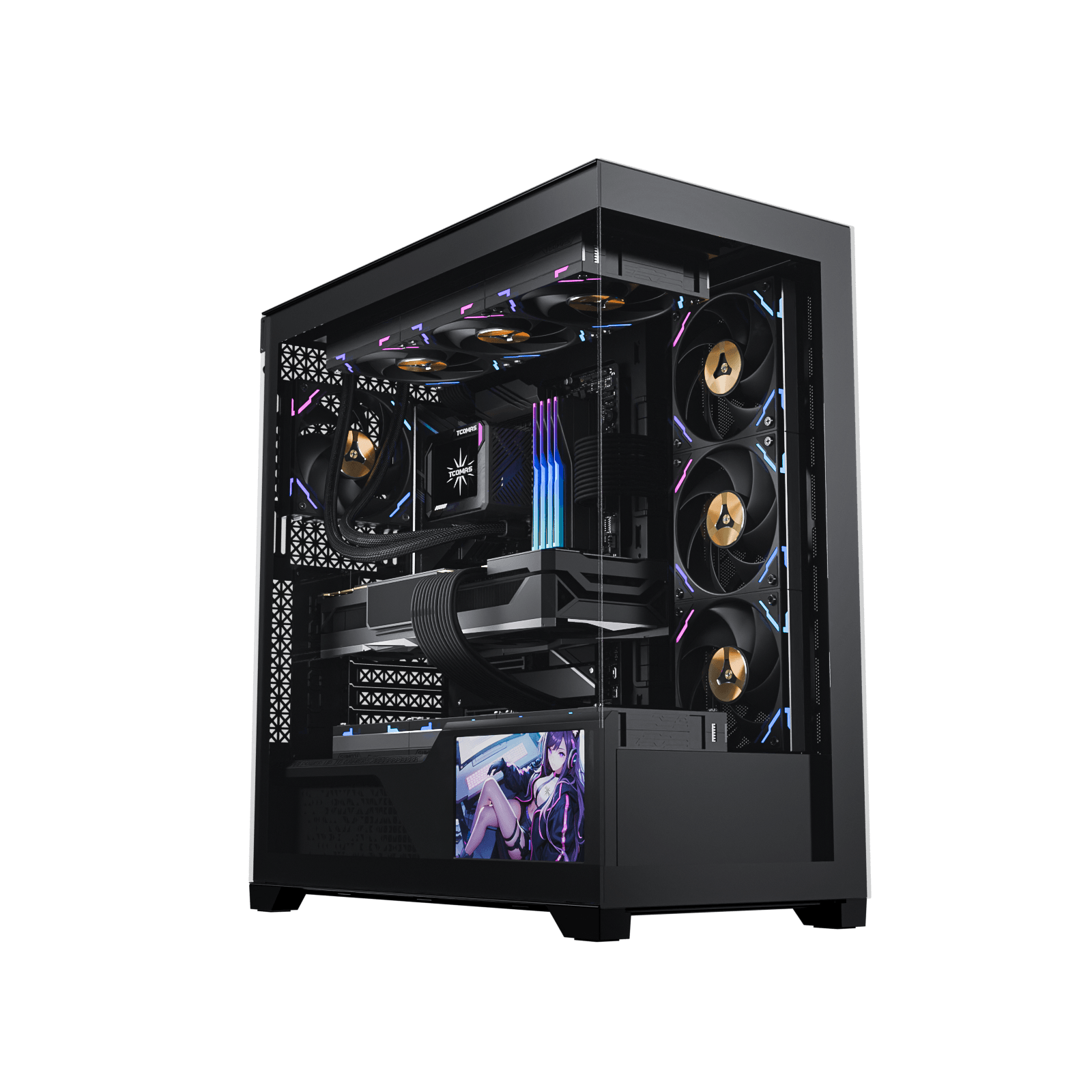 Tcomas FLW CF300 ARGB 電腦機箱 -黑色