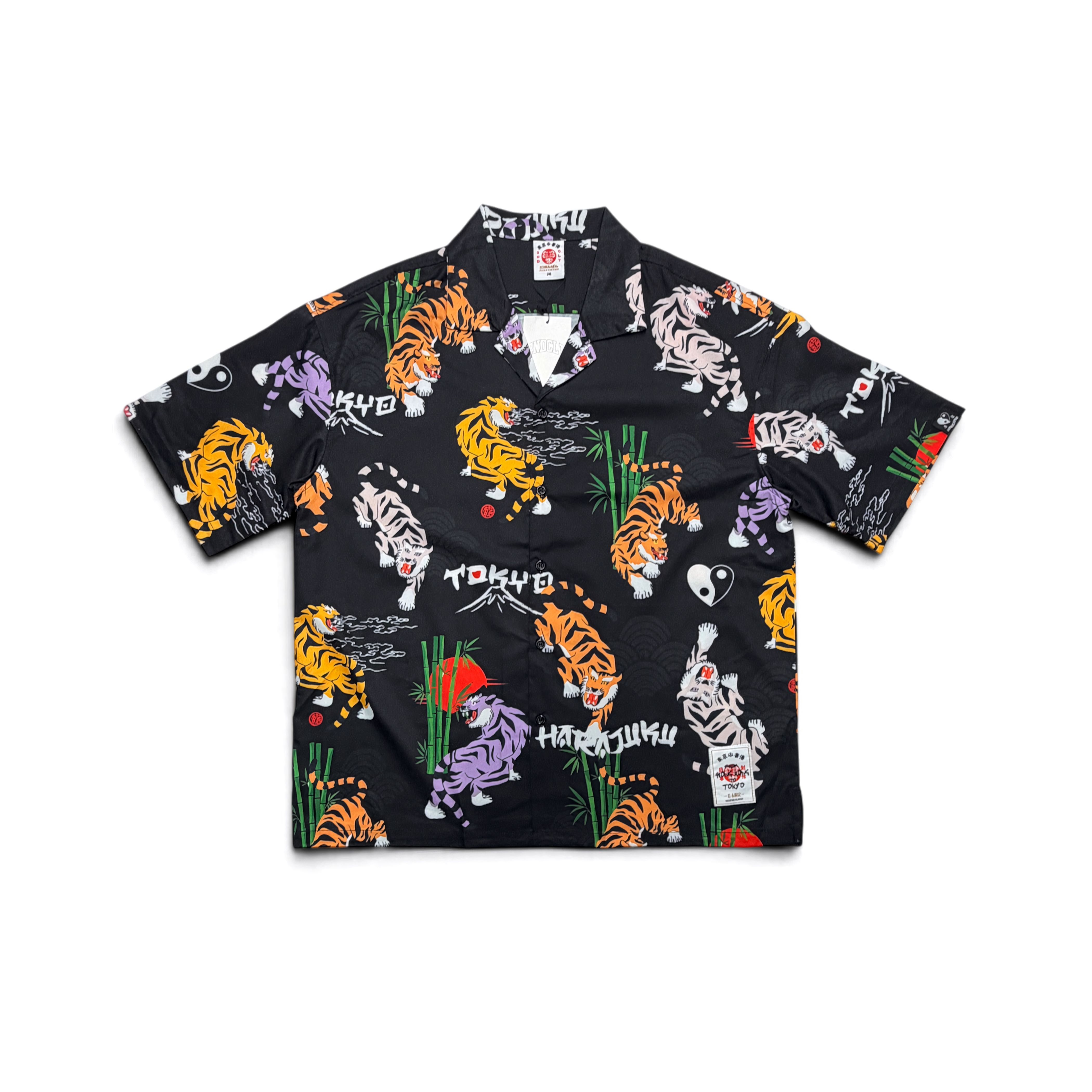2nd Closet “TIGERS HARAJUKU” PRINTED SUMMER SHIRT - BLACK | ST04