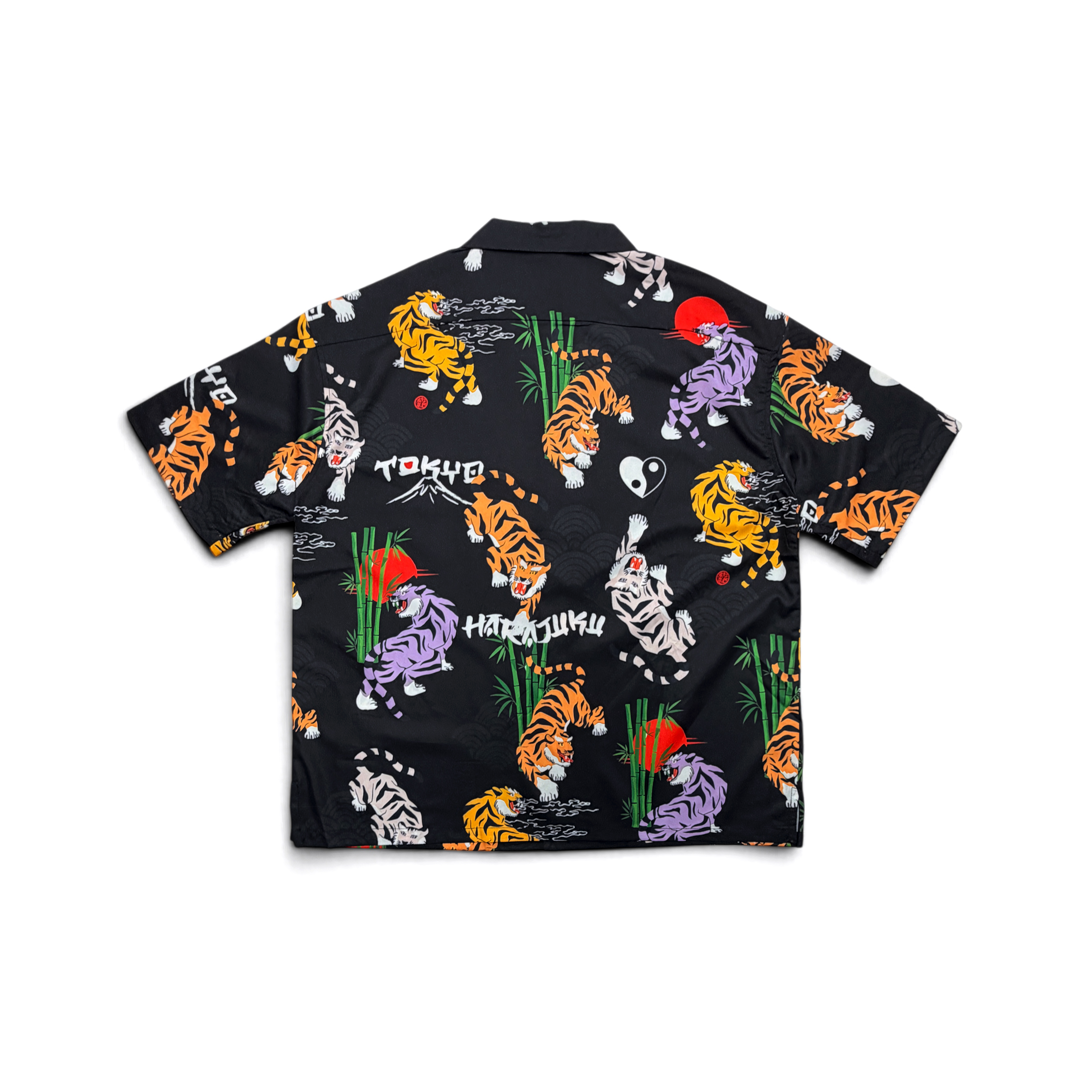 2nd Closet “TIGERS HARAJUKU” PRINTED SUMMER SHIRT - BLACK | ST04