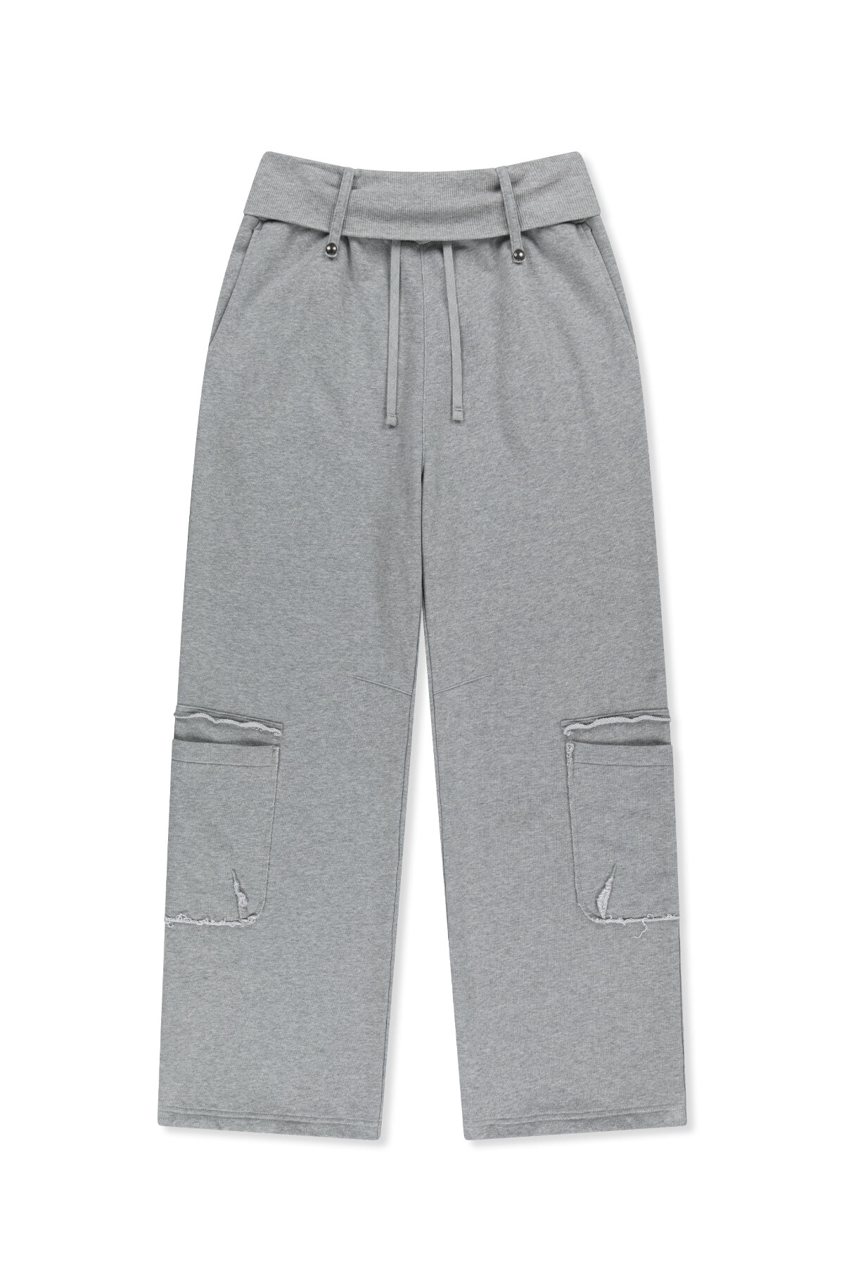 預購｜MATIN KIM 設計款棉褲 MOMO代言款 MIXED WAFFLE FOLDOVER WAIST JERSEY PANTS