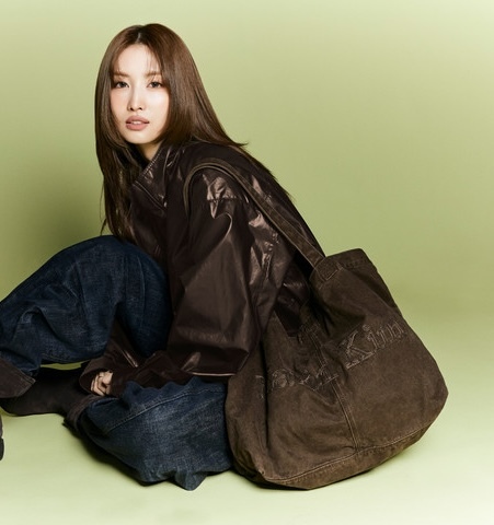 預購｜MATIN KIM  MOMO代言款 VINTAGE WASHED COTTON SHOULDER BAG
