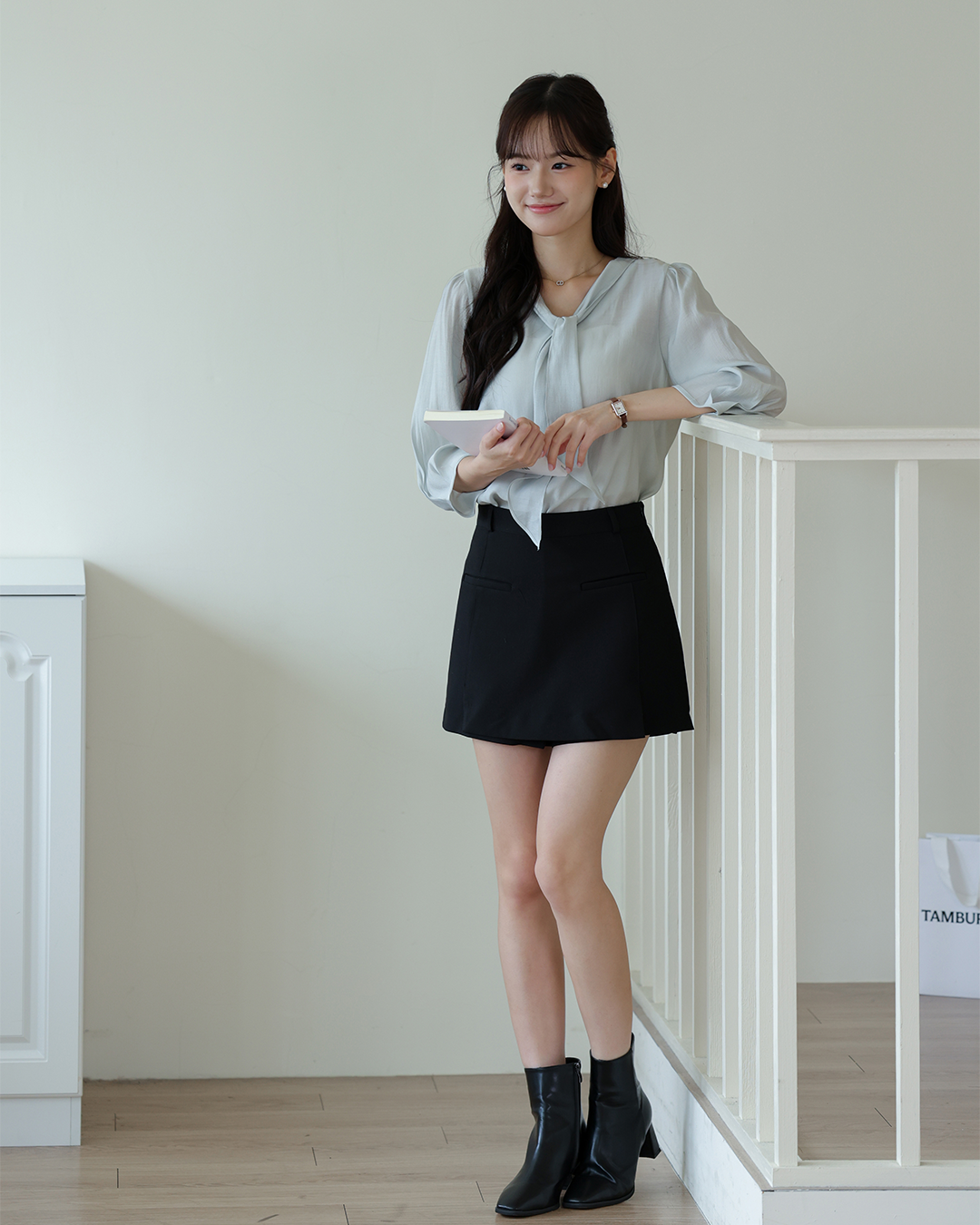 溫柔綁帶輕柔上衣