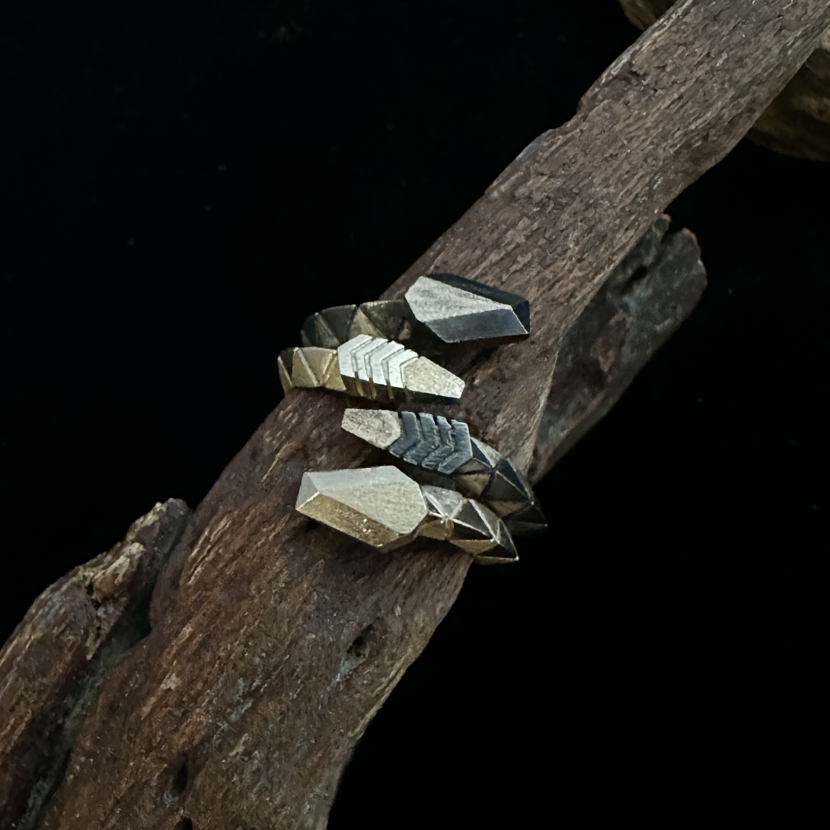 Black Venom Jewelry- Freedom & Prayer  Geometry Style Snake Ring
