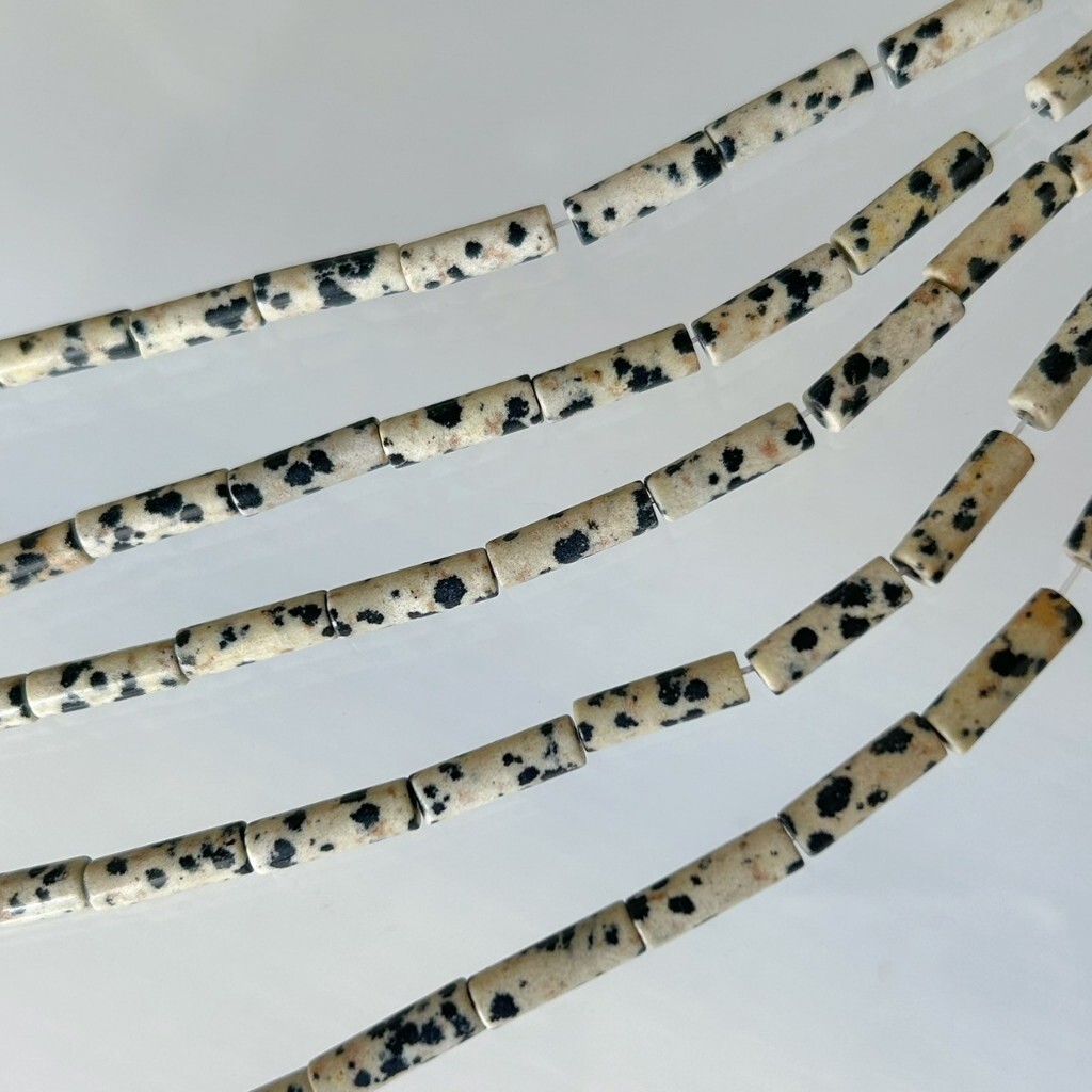 斑點 管珠 約4×13mm｜穩定守護・海底輪