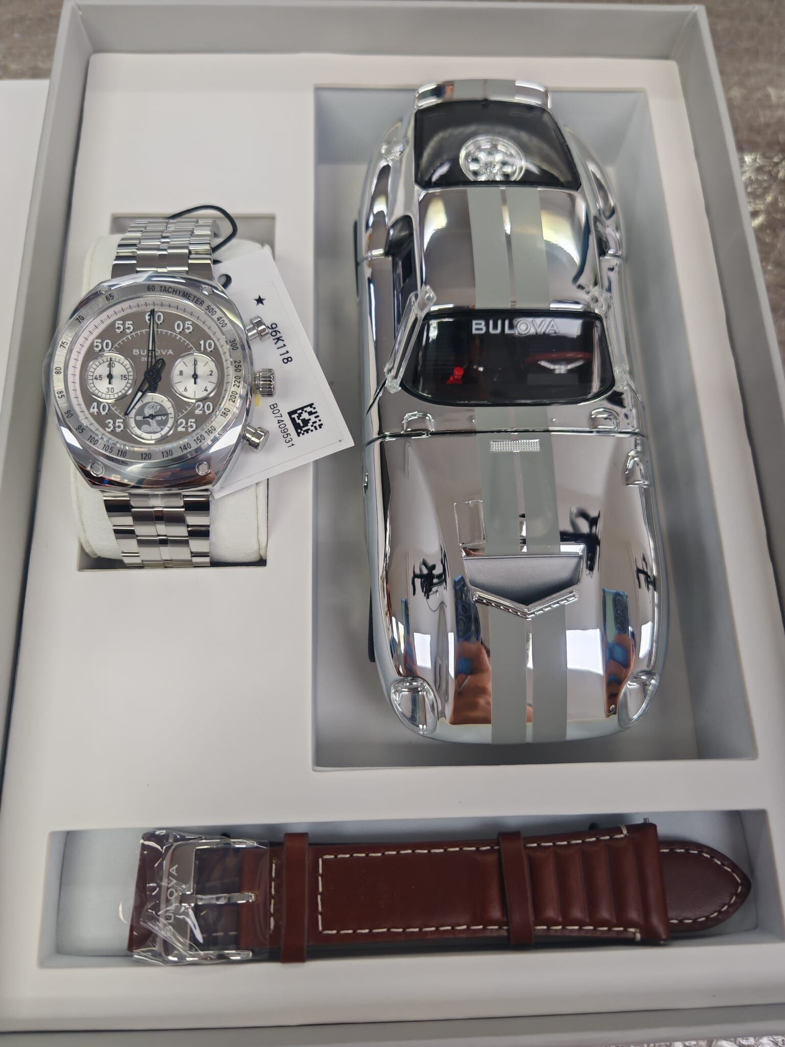 行貨 Bulova 寶路華 SHELBY Racer Daytona Coupe 96K118 Chronograph Silver-Tone Dial New 2026 96K118 Limited Edition 計時碼錶（銀色錶盤 ) 限量版