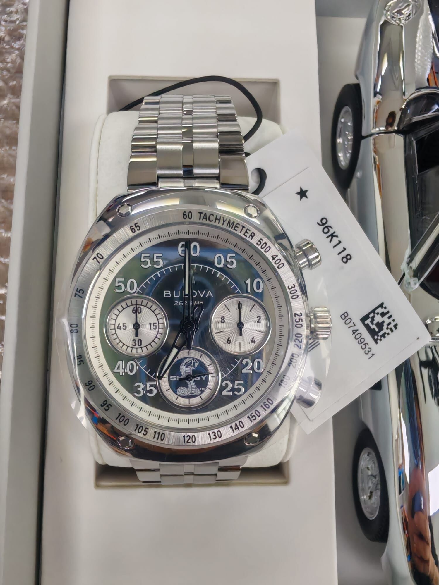 行貨 Bulova 寶路華 SHELBY Racer Daytona Coupe 96K118 Chronograph Silver-Tone Dial New 2026 96K118 Limited Edition 計時碼錶（銀色錶盤 ) 限量版
