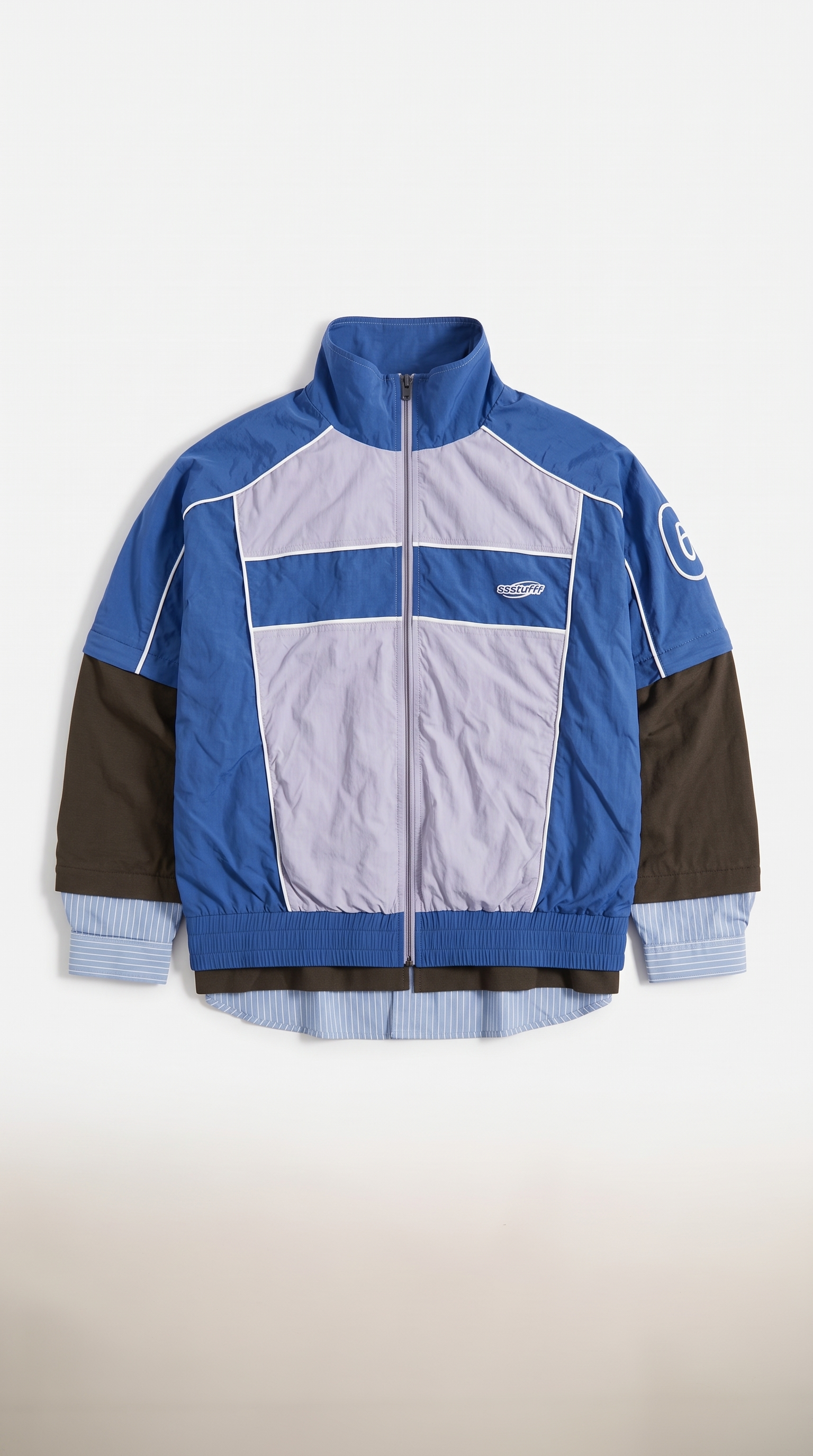 【Focus Store】現貨秒發 SSSTUFFF Detachable Layered Track Top "Purple" 藍紫色 寬鬆外套