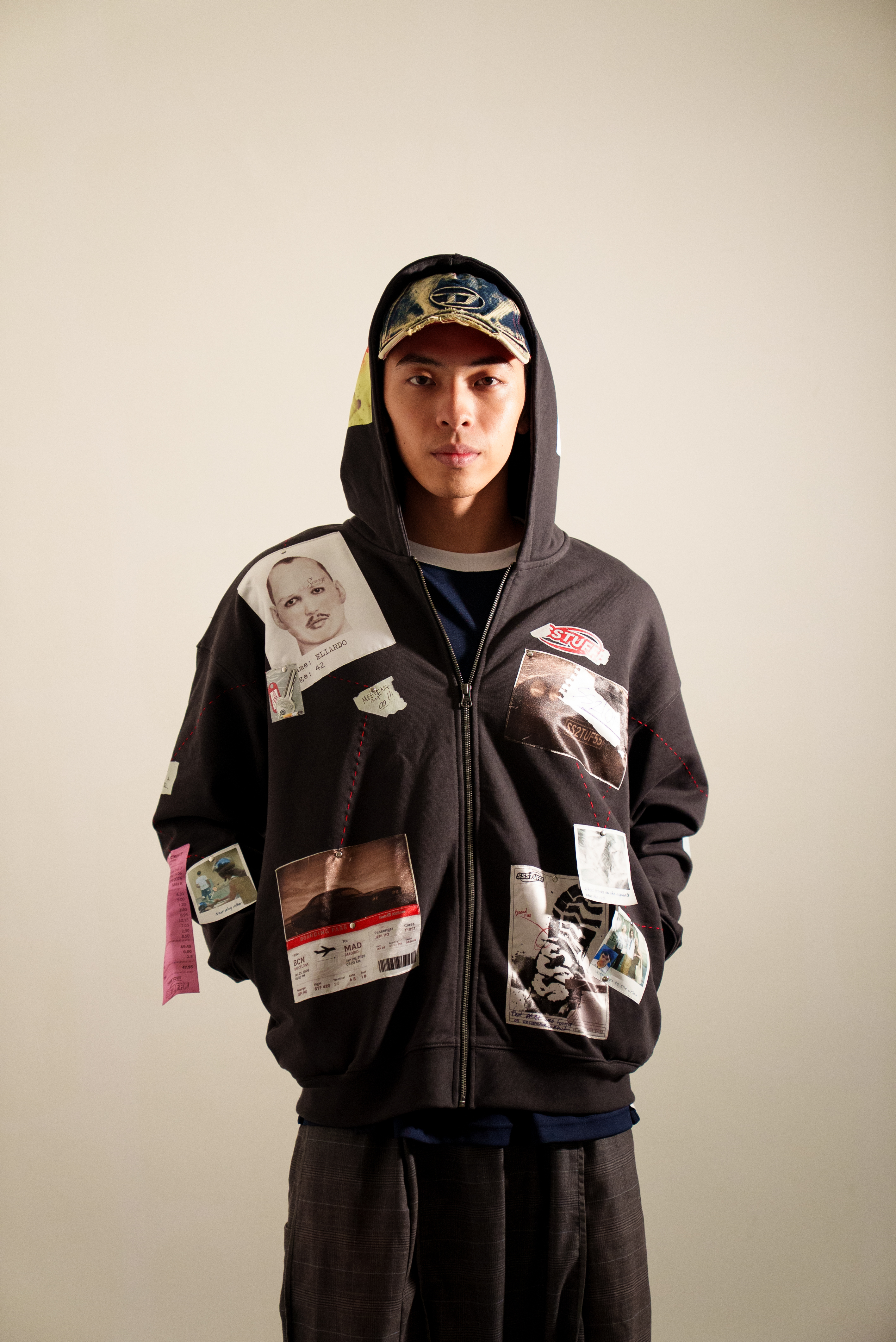 【Focus Store】現貨秒發 SSSTUFFF Detective Board Zip Up Hoodie "Black" 黑色 拉鏈連帽外套
