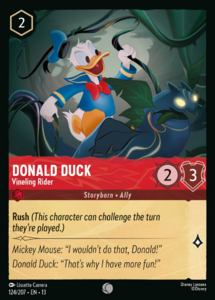 Attack of the Vine! - 124/207 Donald Duck - Vineling Rider (Foil) C