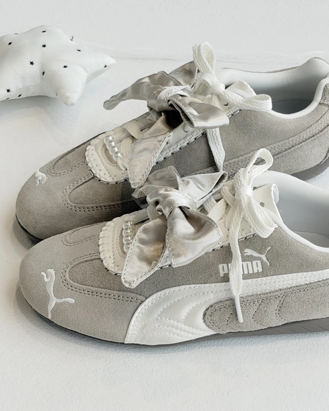 PUMA SPEEDCAT BLOOM 芭蕾 蝴蝶結 緞帶 珍珠 奶杏 賽車鞋